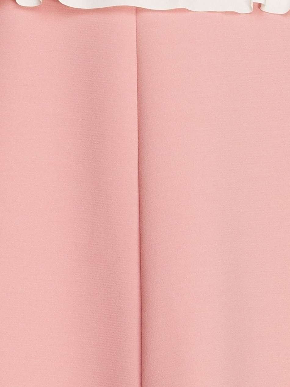 ruffled crepe mini dress
