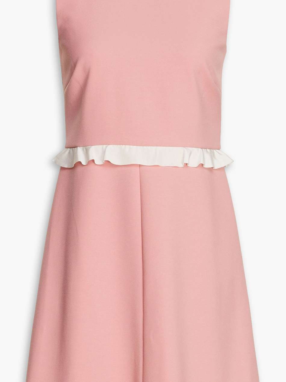 ruffled crepe mini dress