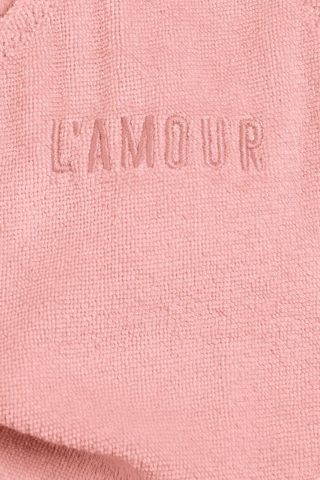 LOVE STORIES Embroidered cotton-blend terry swimsuit
