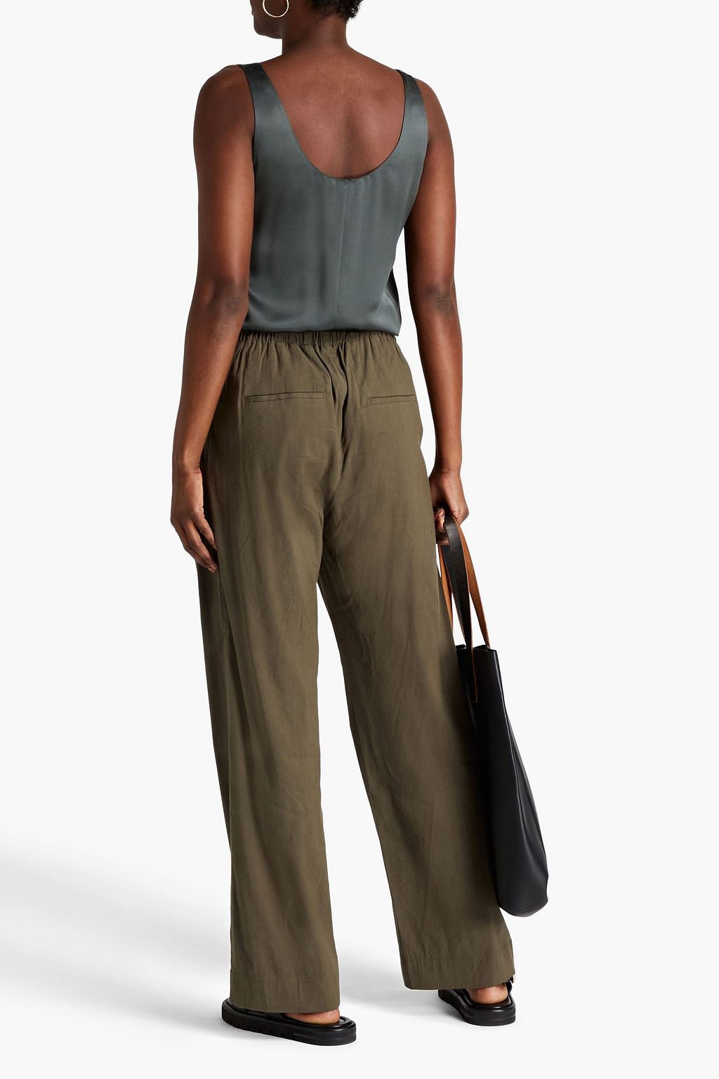 VINCE. Pleated linenblend straightleg pants THE