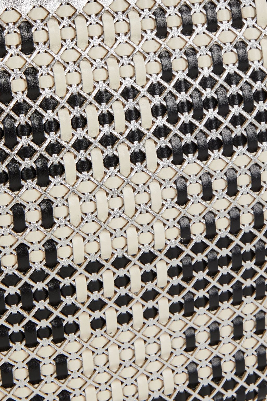 ROGER VIVIER Metallic woven leather tote