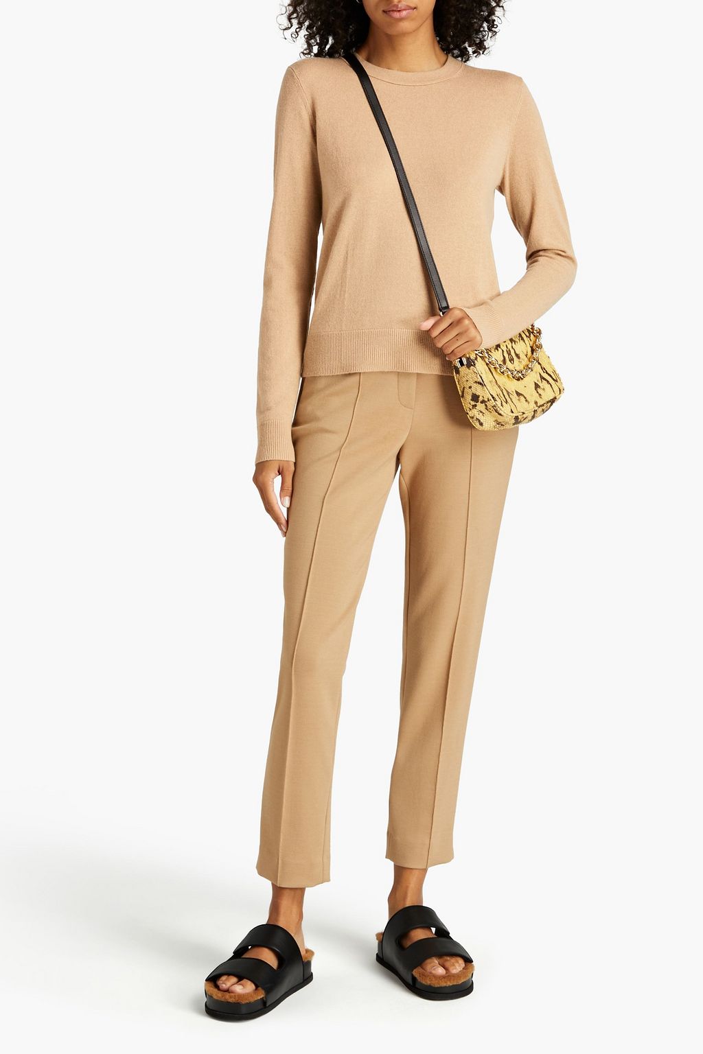 VINCE. Mélange merino wool and cashmere-blend sweater