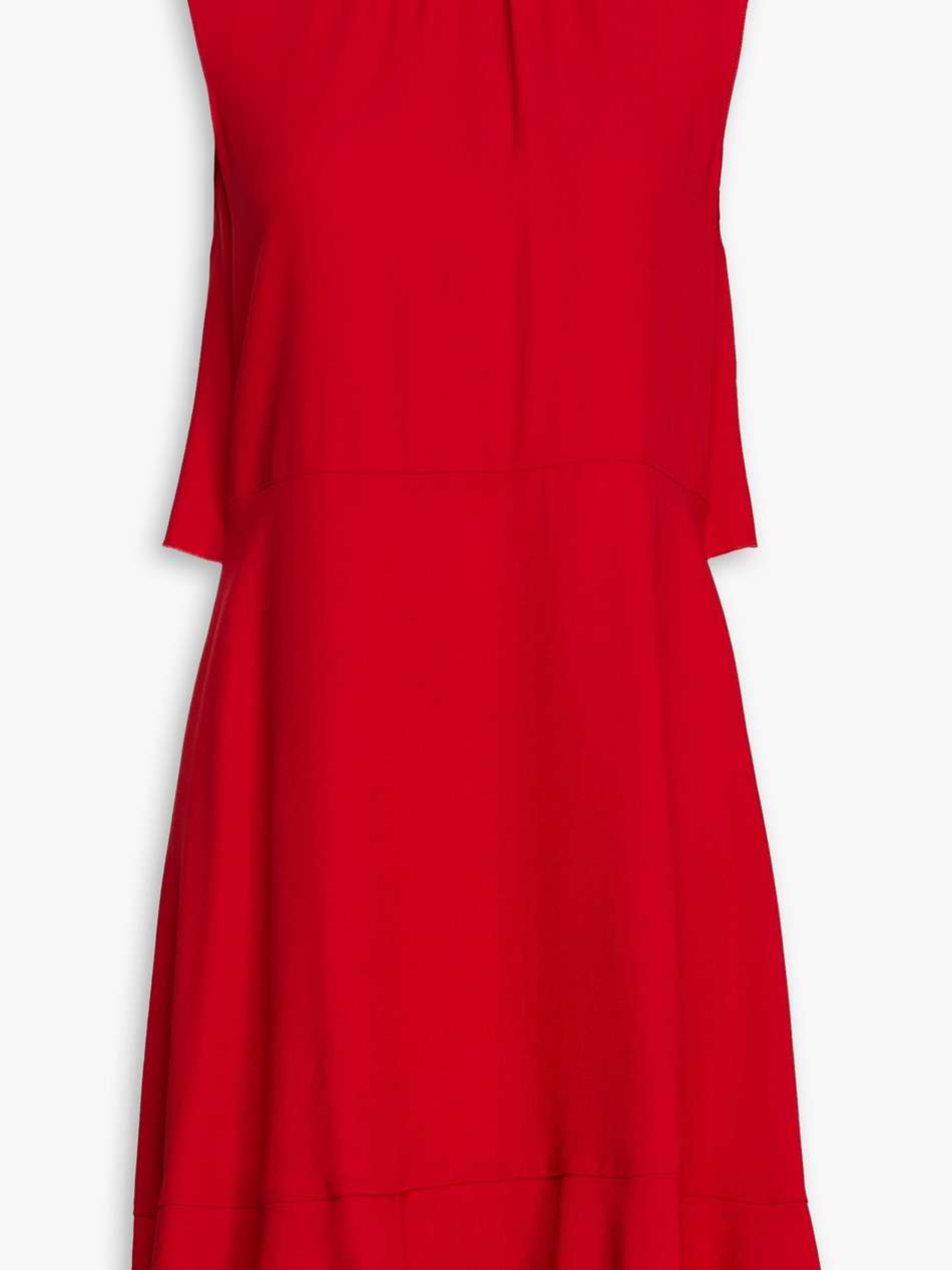 bow-detailed crepe dress