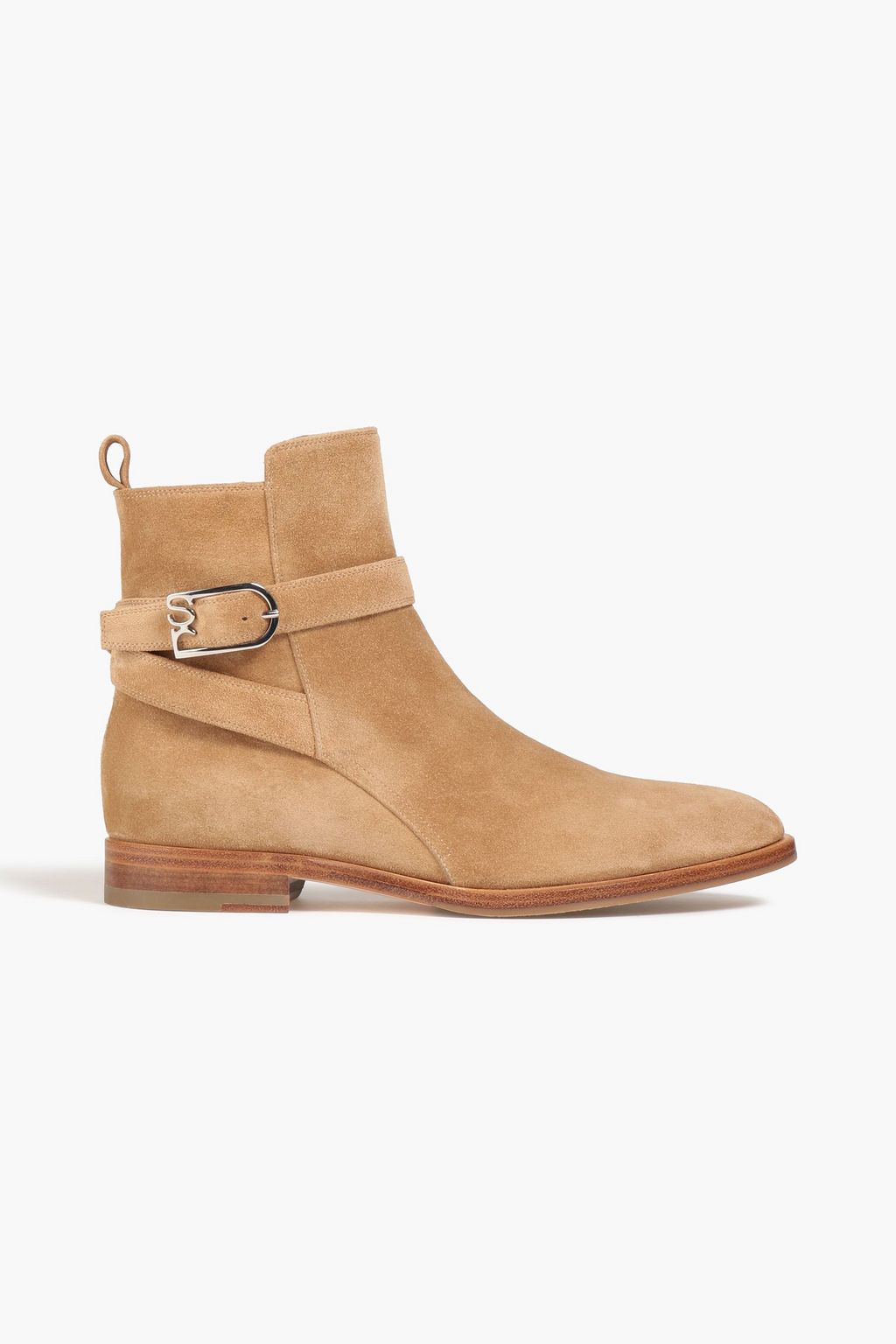 SERGIO ROSSI Grace buckled suede ankle boots | THE OUTNET