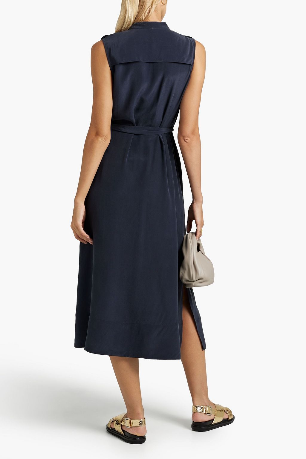 EQUIPMENT Illumina belted washedsilk midi dress THE