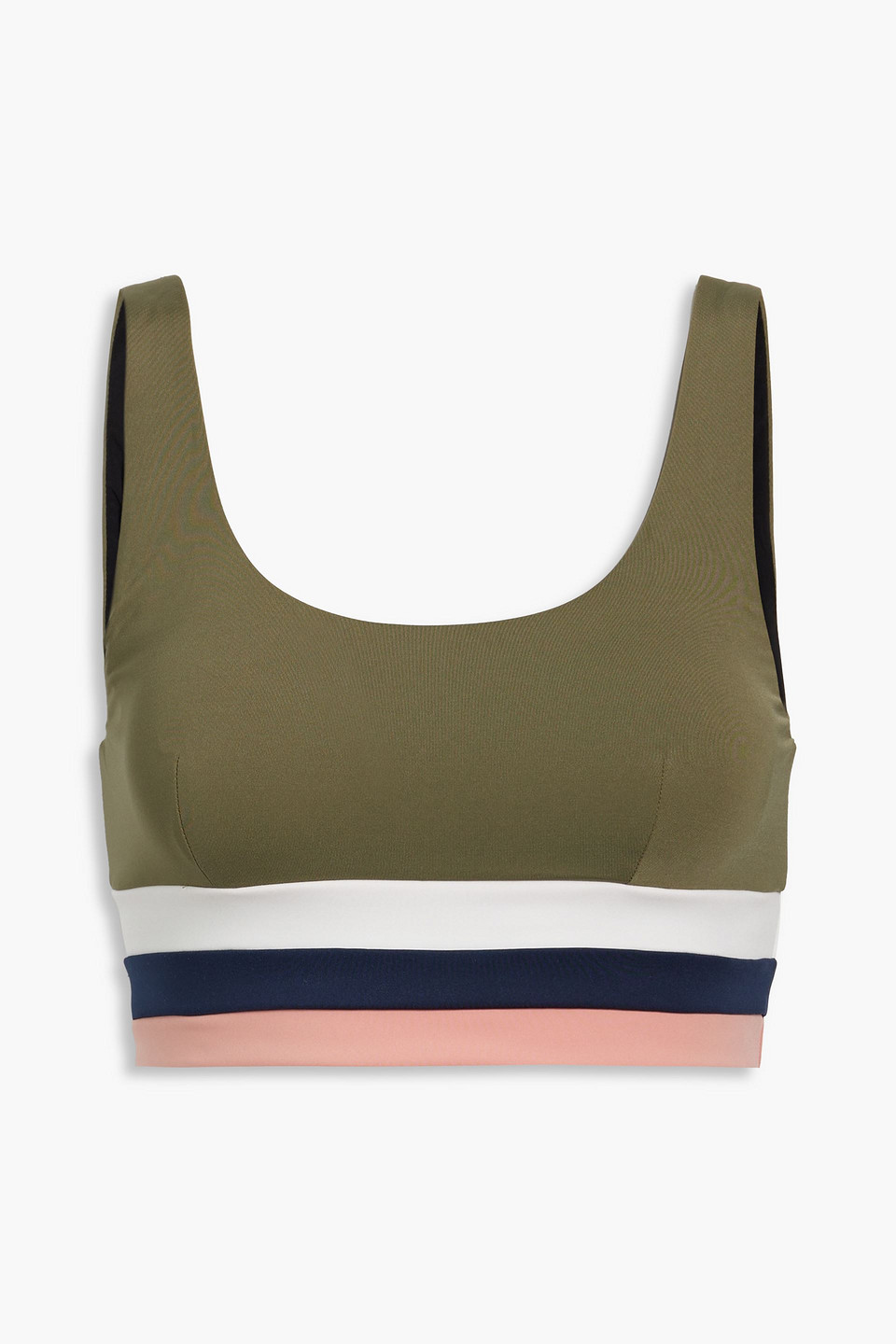 THE UPSIDE PAPILLION DAISY STRIPED STRETCH SPORTS BRA,3074457345632774665