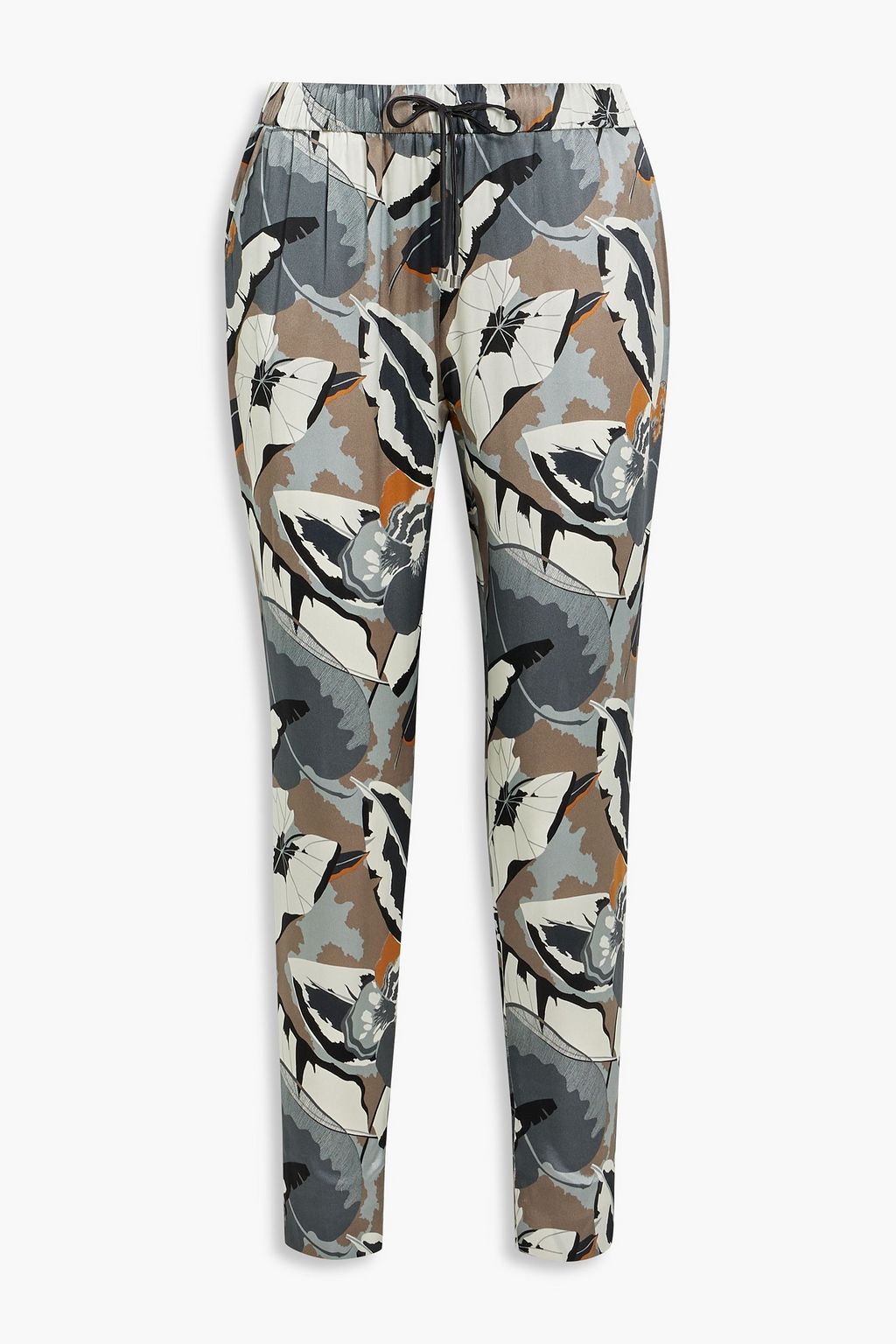 FABIANA FILIPPI Printed silk-satin tapered pants