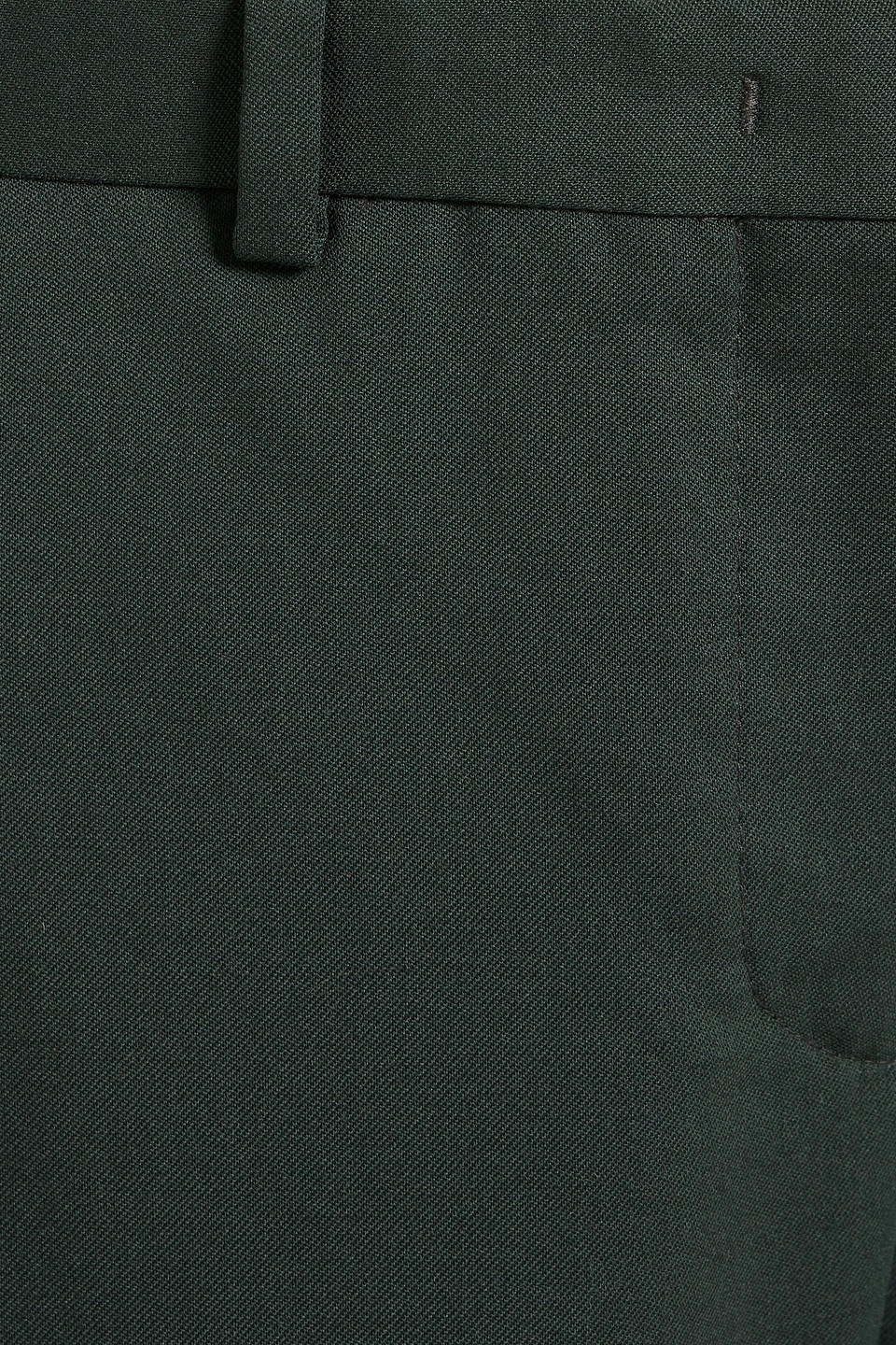 Fabiana Filippi Merino Wool-blend Twill Slim-leg Pants In Emerald