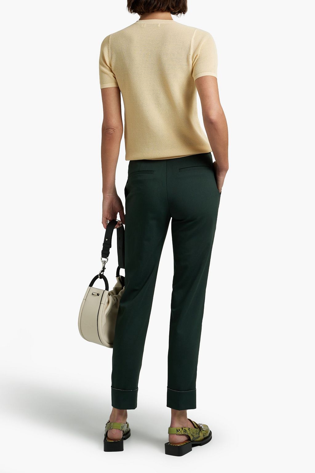 FABIANA FILIPPI Merino wool-blend twill slim-leg pants