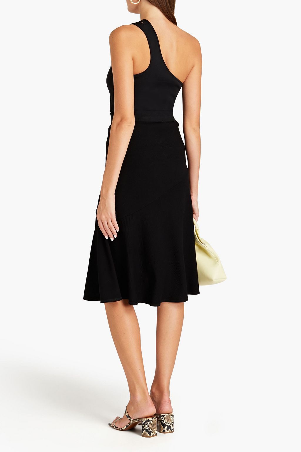 BY MALENE BIRGER Fluted ribbed stretch-twill skirt