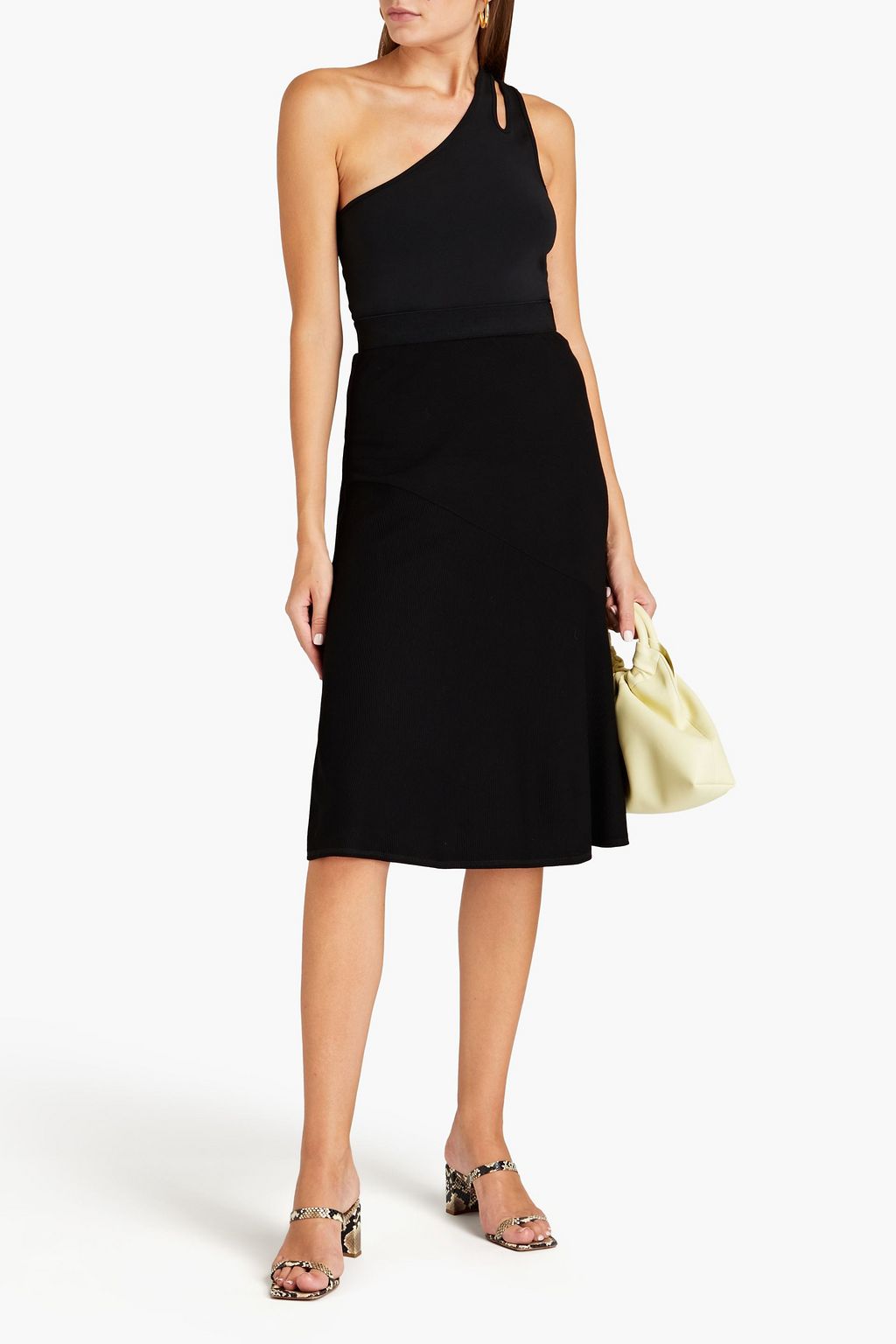 BY MALENE BIRGER Fluted ribbed stretch-twill skirt