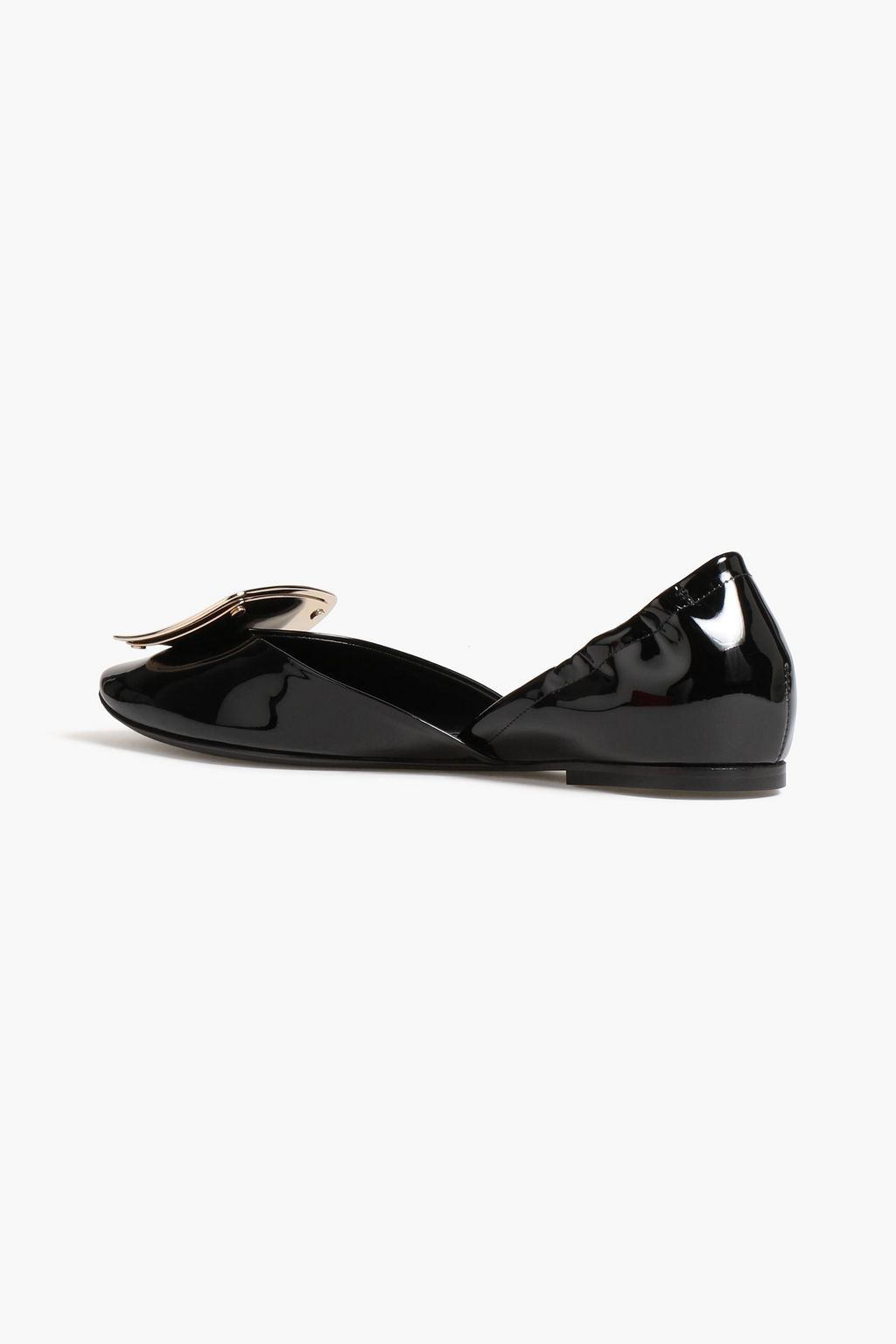 ROGER VIVIER Ballerine buckle-embellished patent-leather flats