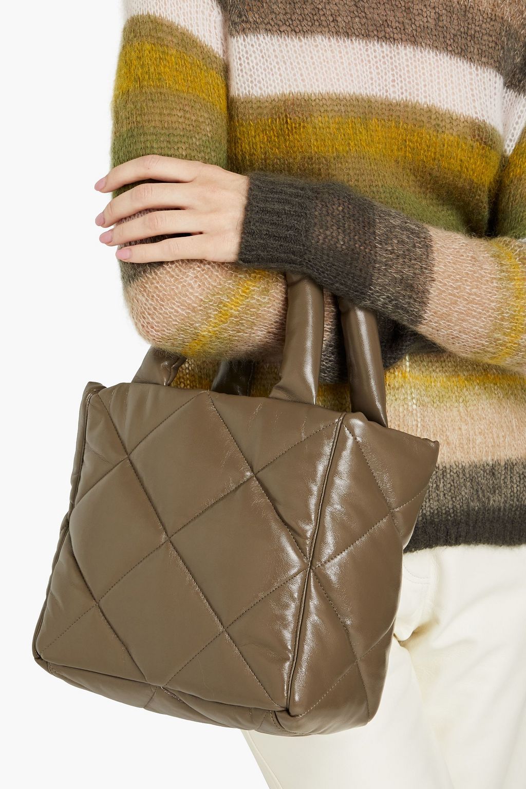 STAND STUDIO Roseanne quilted faux leather tote