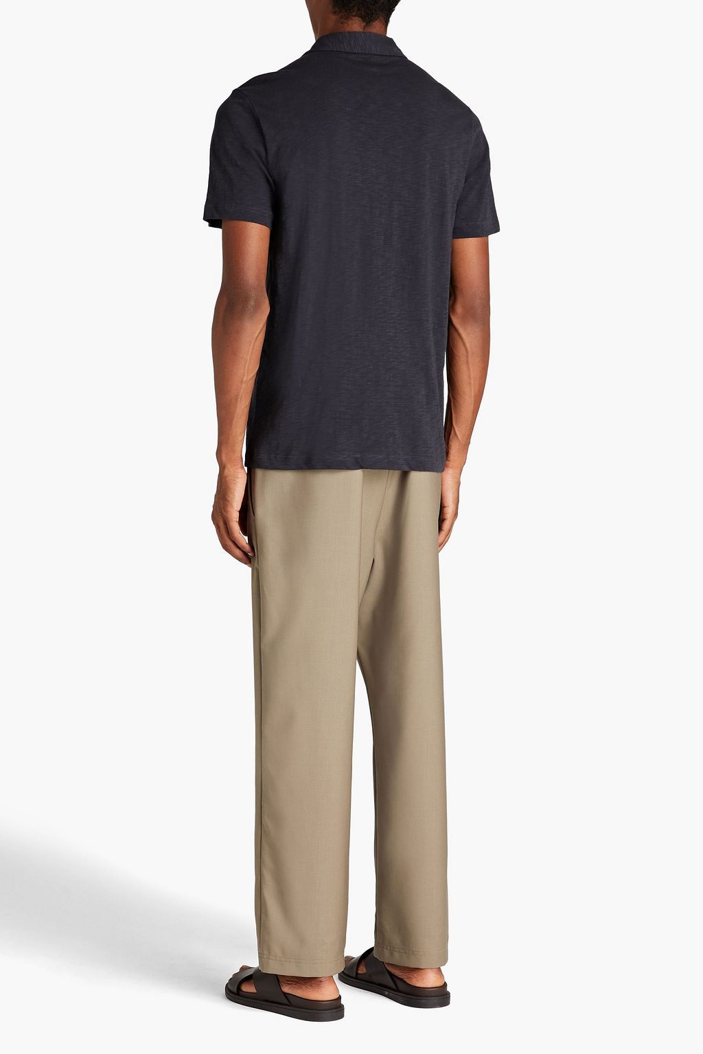 THEORY Slub cotton-jersey polo shirt