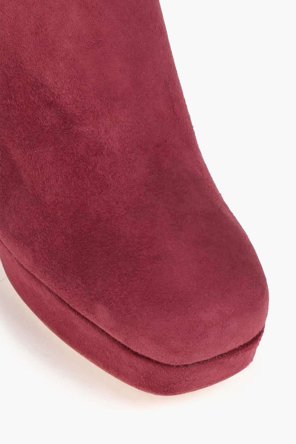 ROGER VIVIER Buckle-embellished suede platform ankle boots