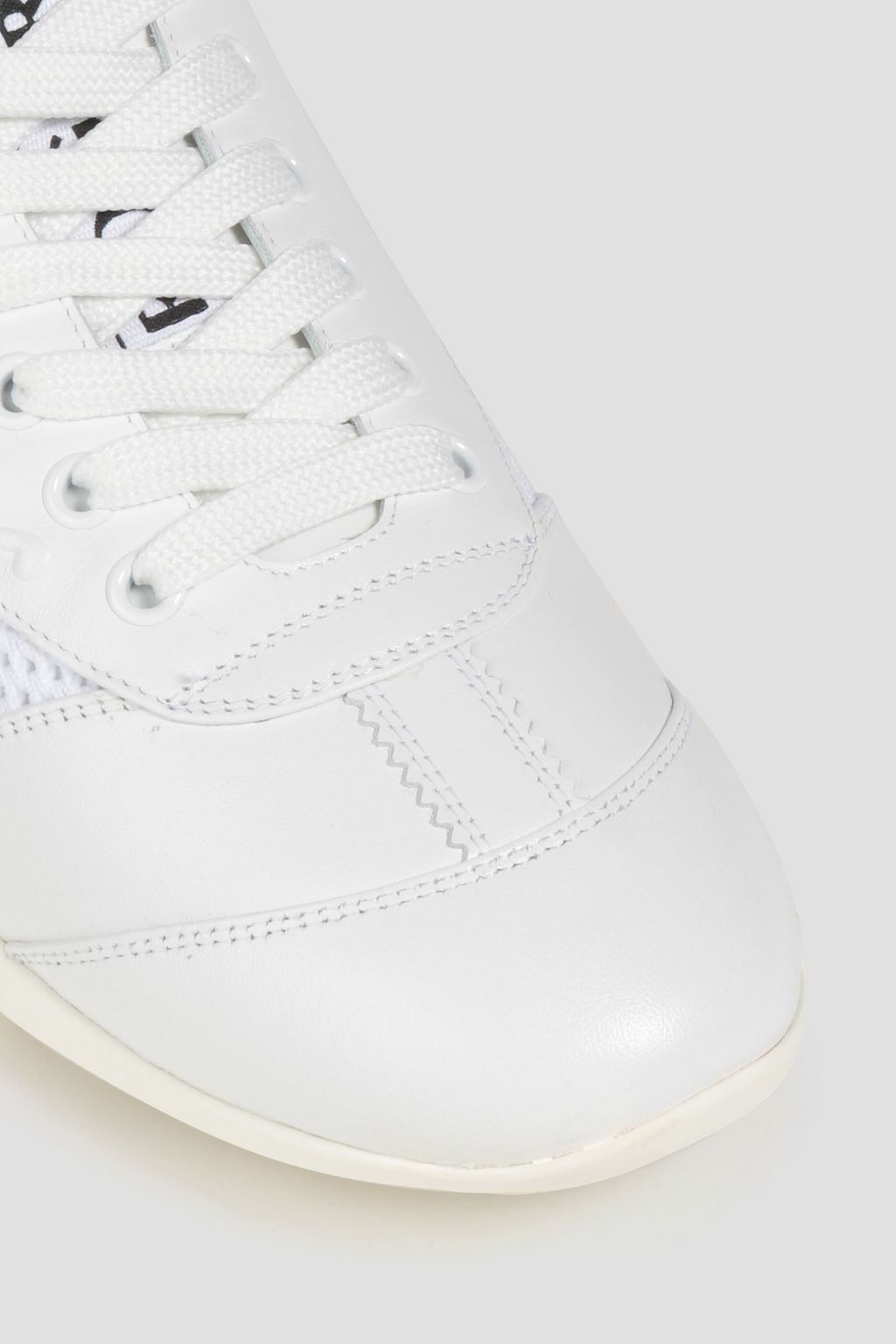 ROGER VIVIER Viv Match embossed leather and mesh sneakers