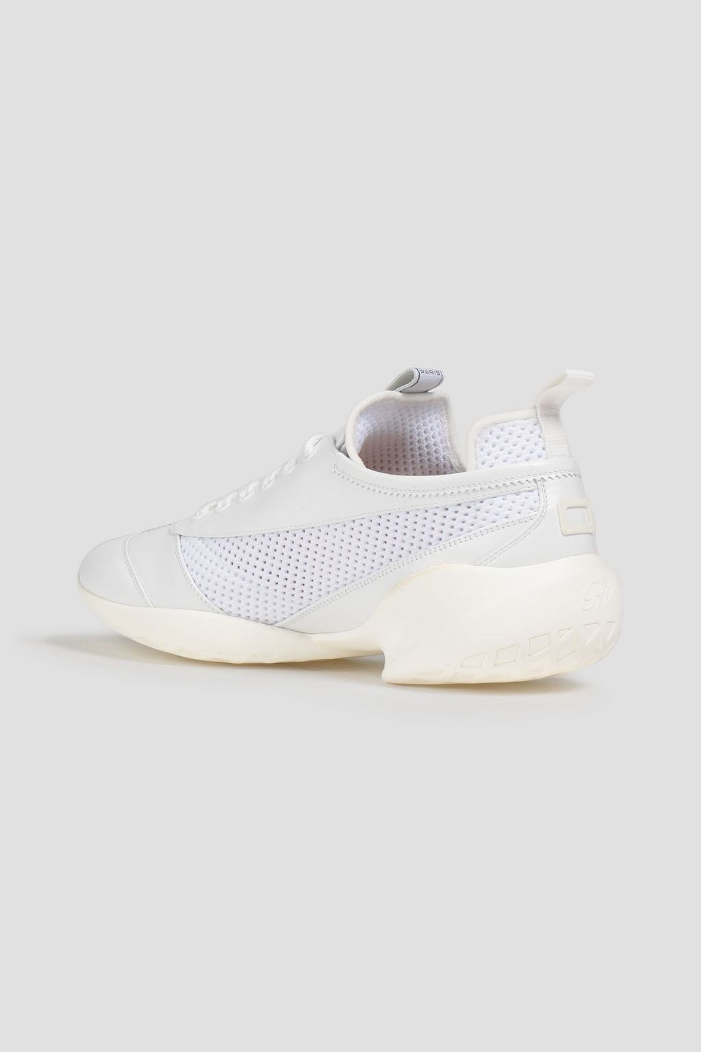 ROGER VIVIER Viv Match embossed leather and mesh sneakers