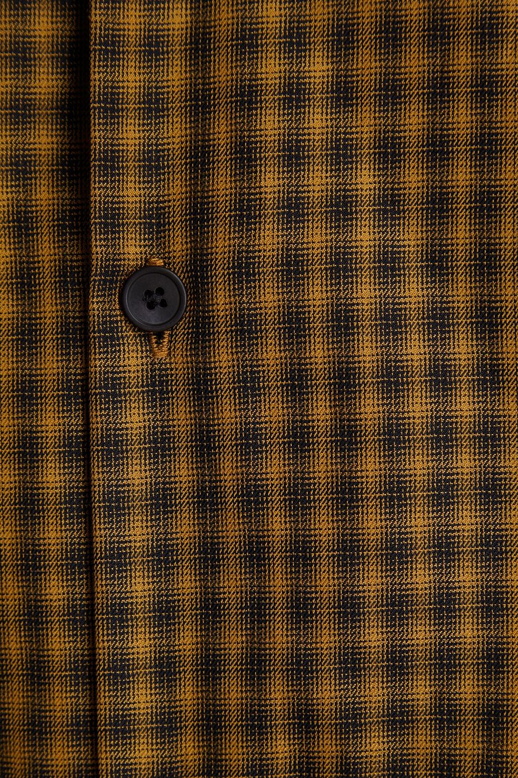 THEORY Irving checked cotton-jacquard shirt