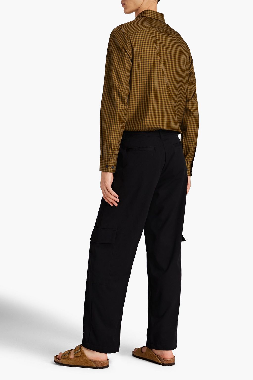 THEORY Irving checked cotton-jacquard shirt