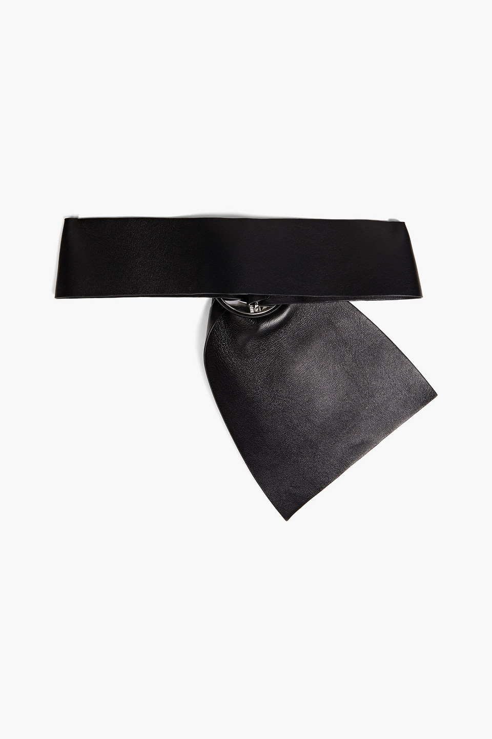 Red Valentino Gathered Leather Belt In Black