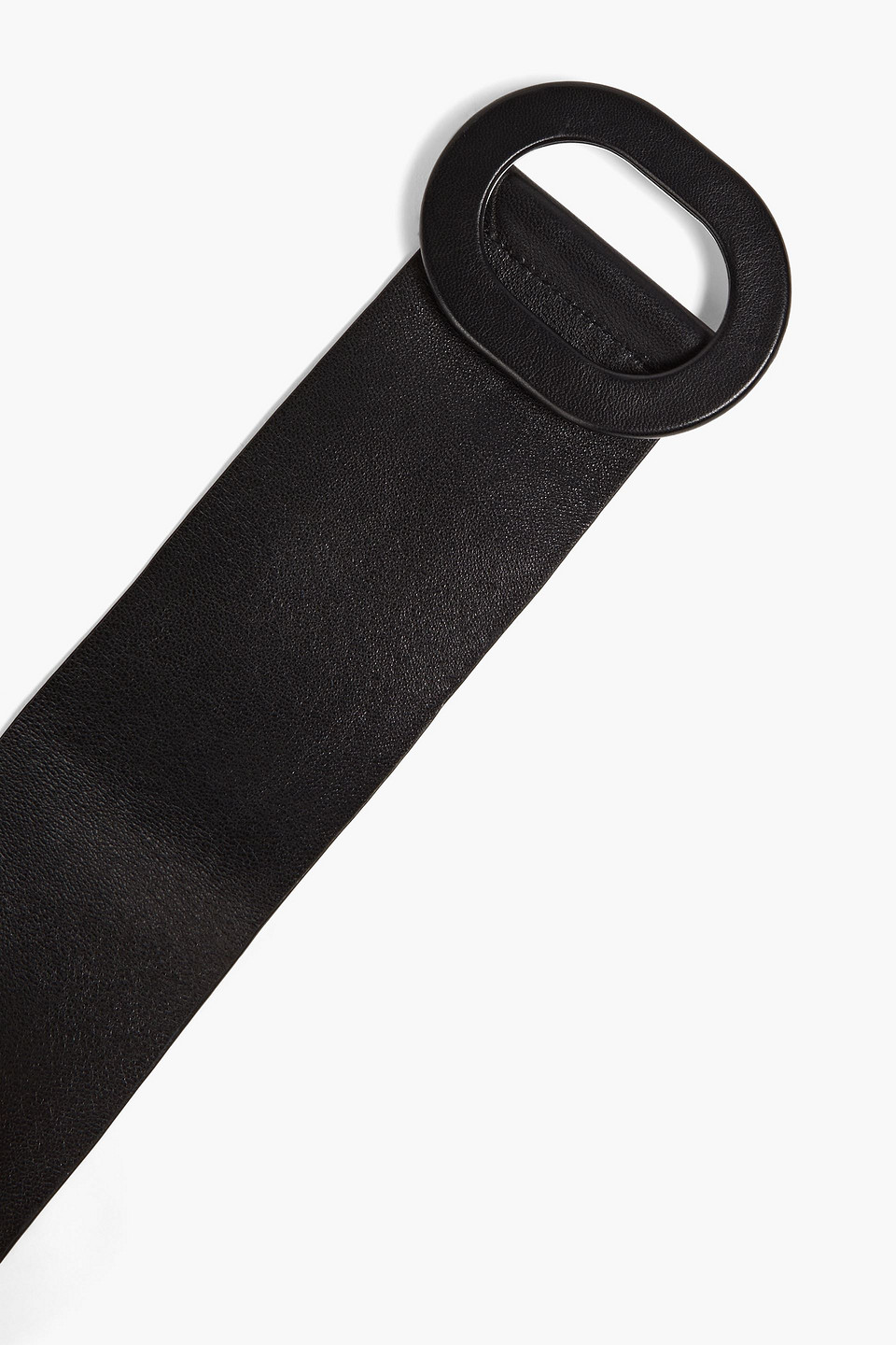 Red Valentino Gathered Leather Belt In Black