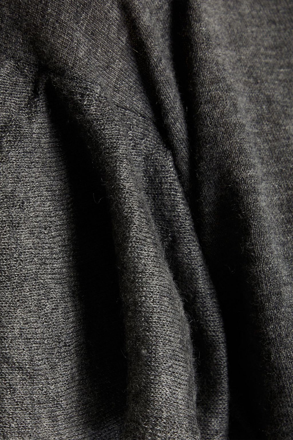 AUTUMN CASHMERE Ruffled mélange cashmere sweater