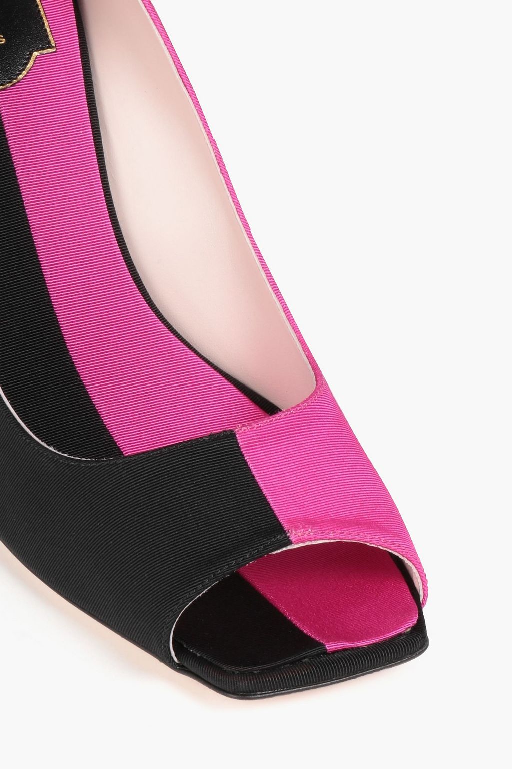 ROGER VIVIER Bibow bow-embellished two-tone ottoman pumps