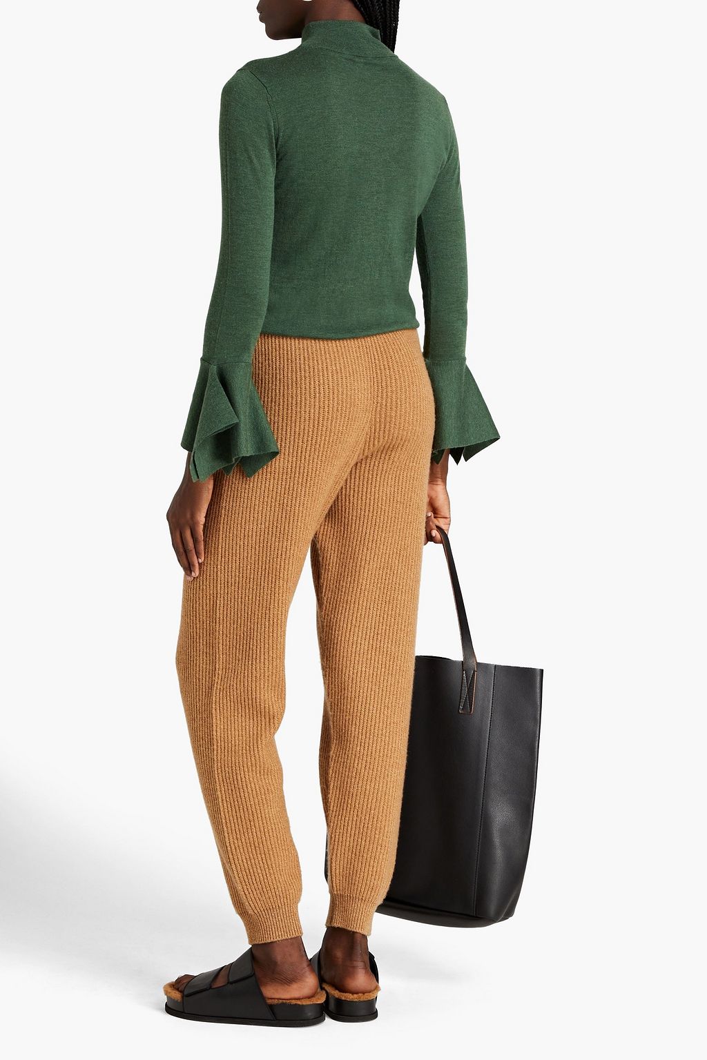 AUTUMN CASHMERE Mélange cashmere turtleneck sweater