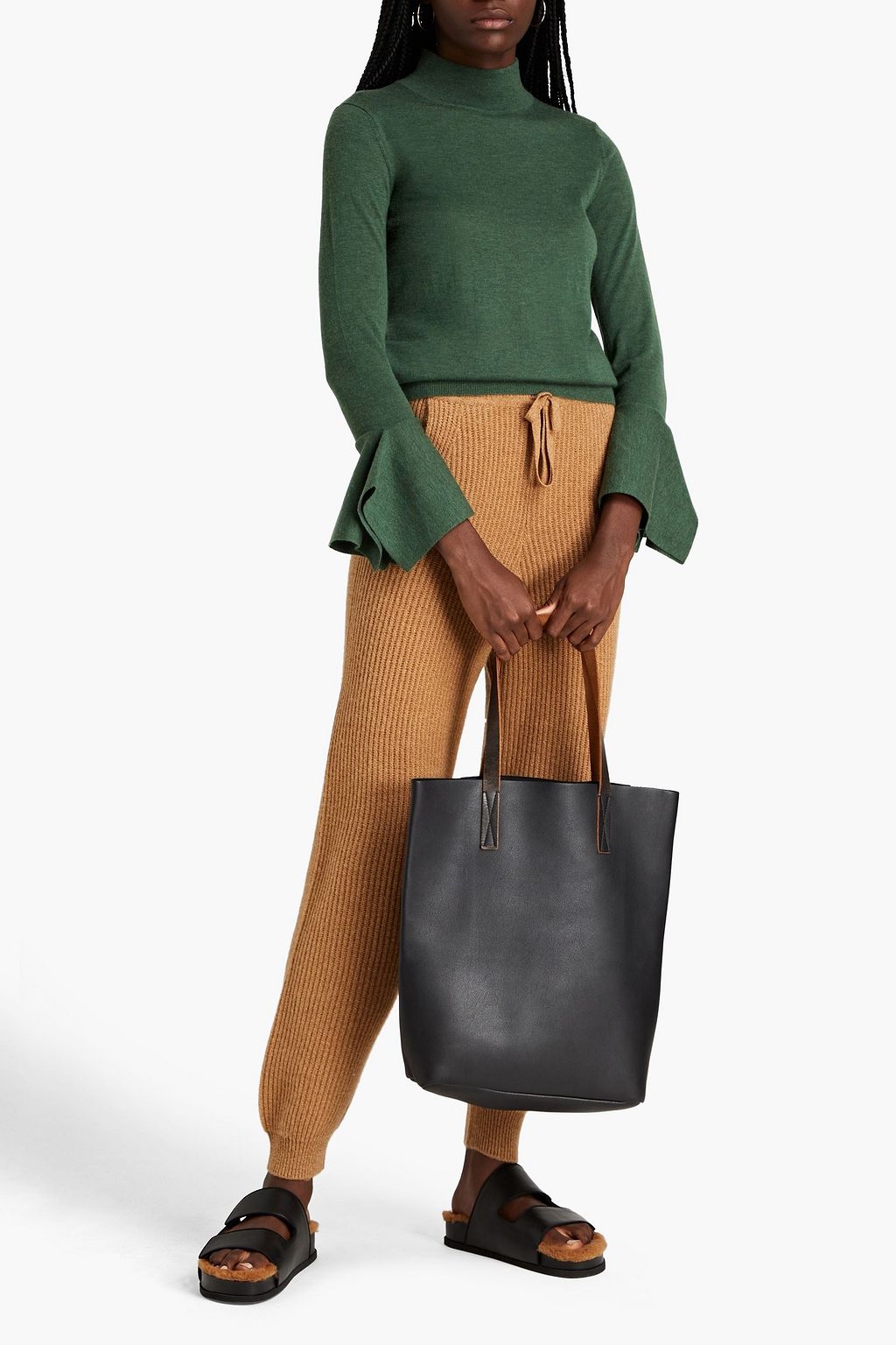 AUTUMN CASHMERE Mélange cashmere turtleneck sweater