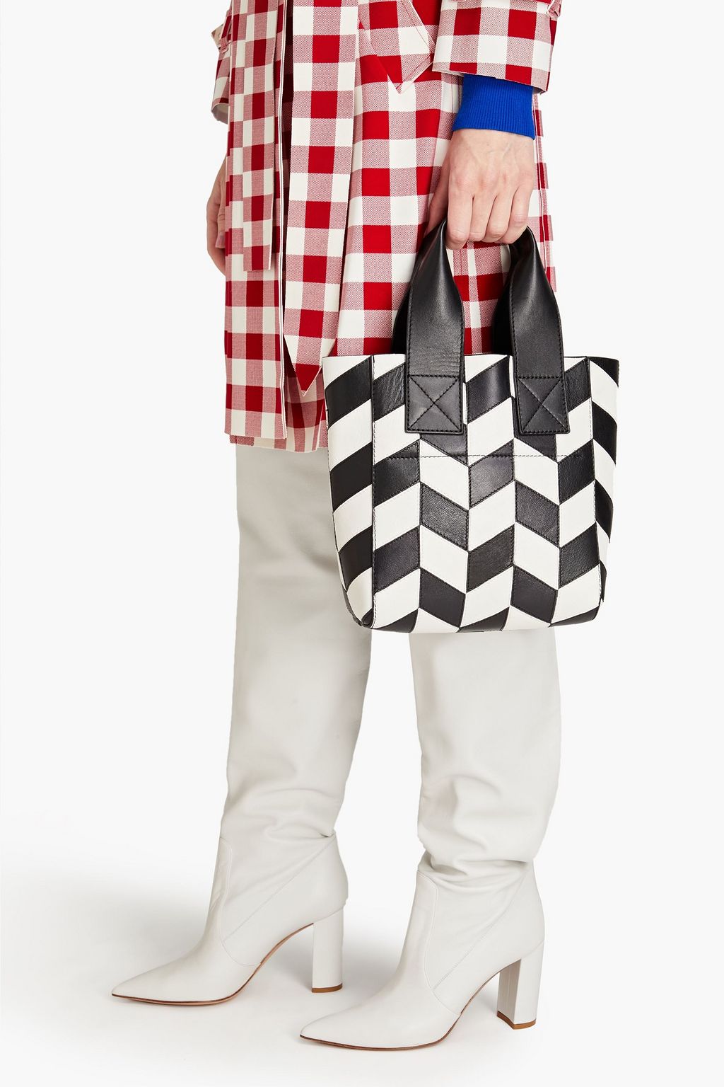 STAND STUDIO Amelia Mini two-tone leather tote