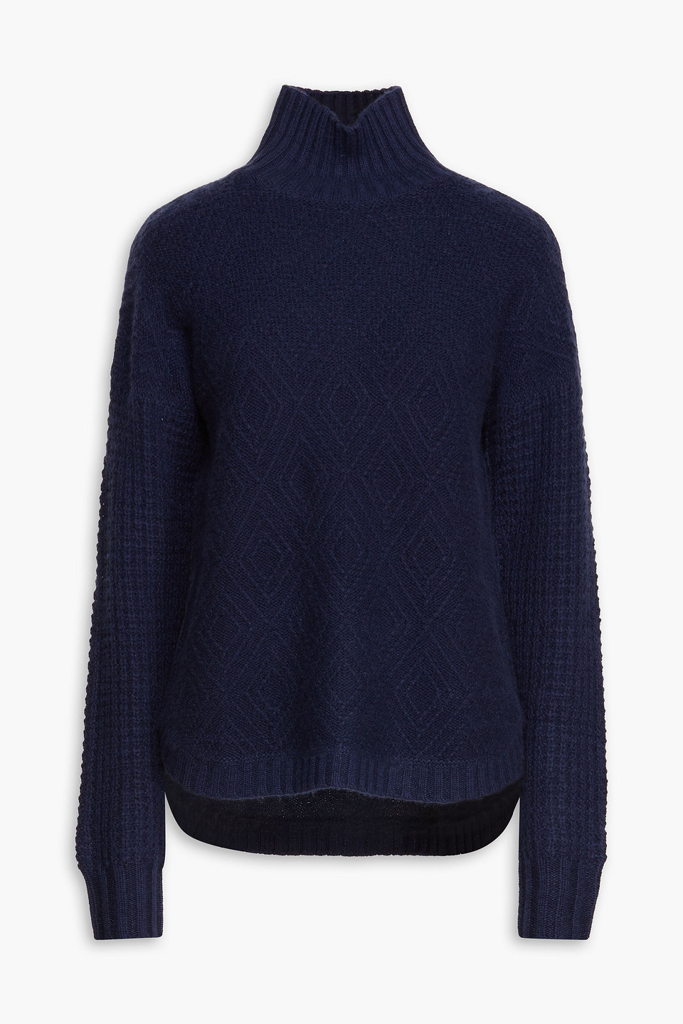 Autumn Cashmere Jacquard-knit cashmere turtleneck sweater
