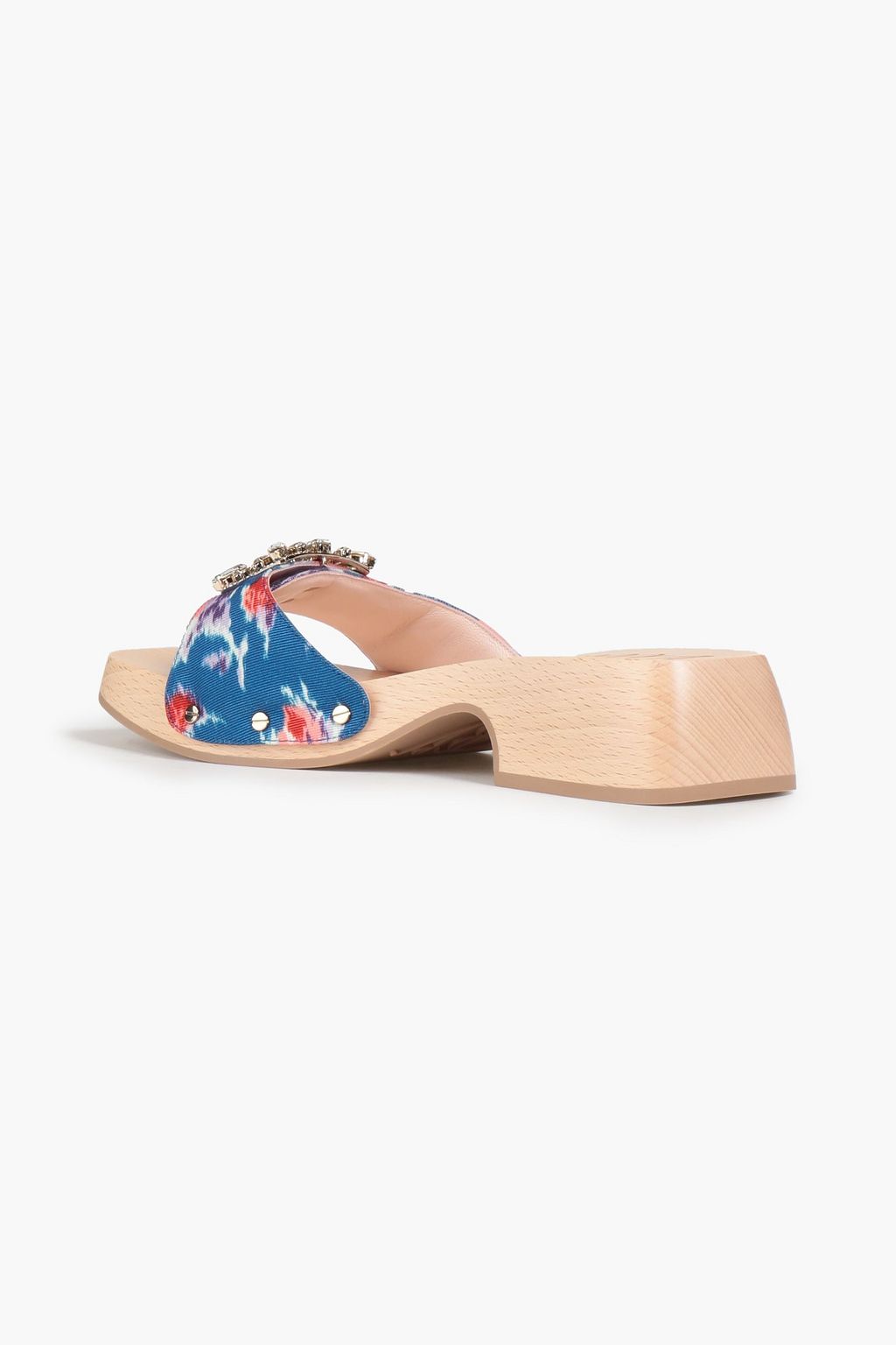 ROGER VIVIER حذاء ميول ’فيف’ من القماش العثماني مزين بطبعات ومزيّن بالكريستال