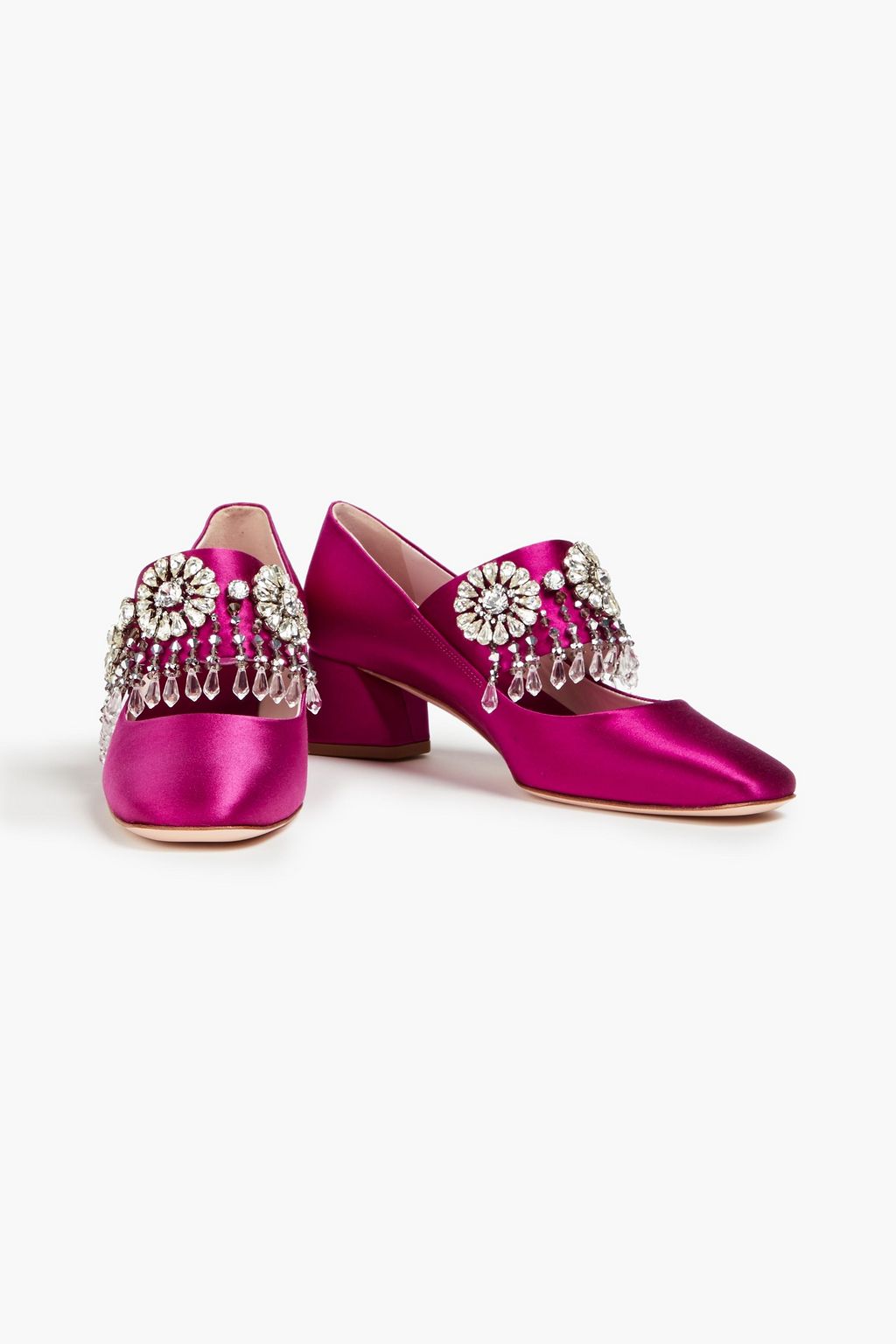 ROGER VIVIER Grande Soiree 45 embellished satin pumps