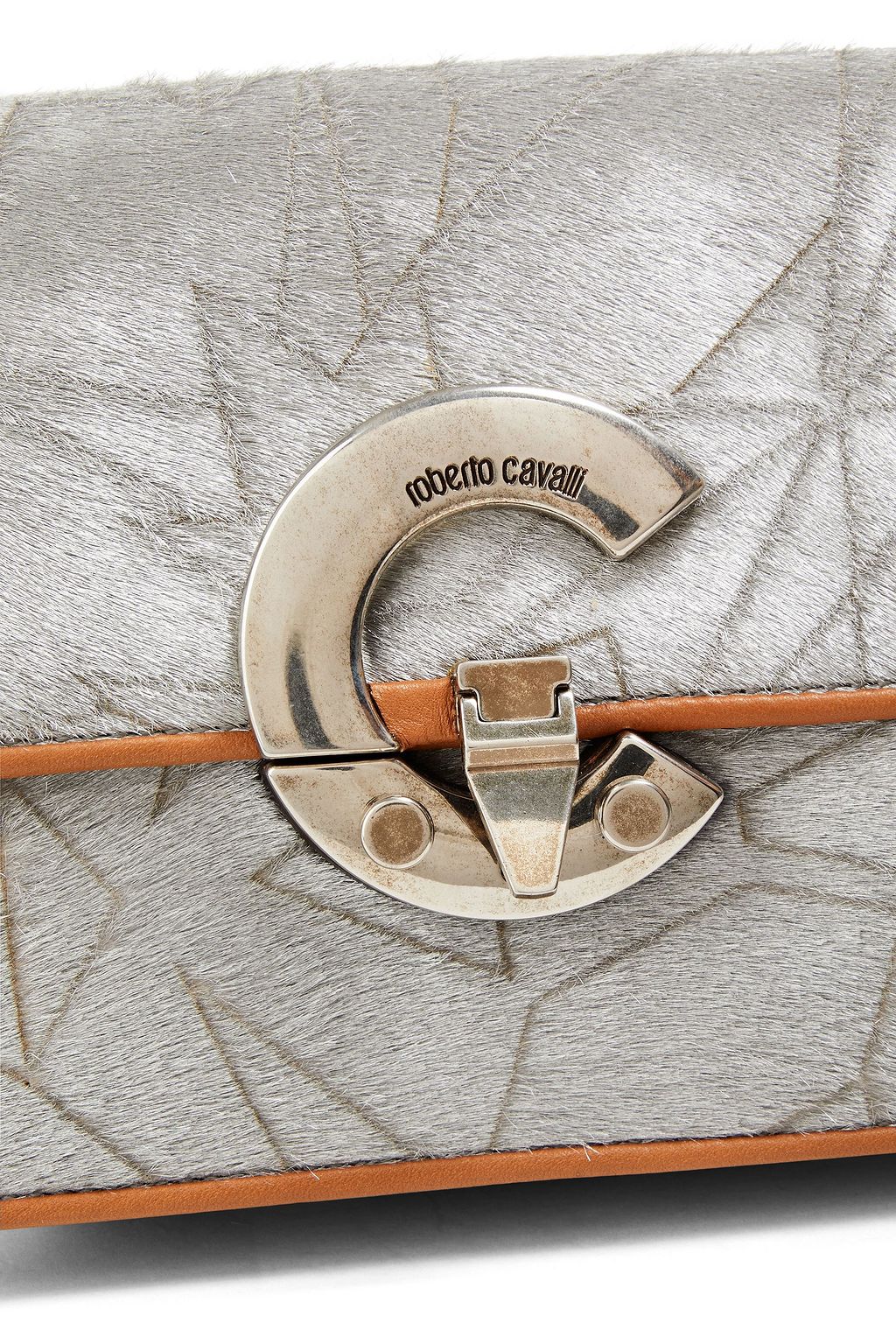 ROBERTO CAVALLI Gürteltasche aus Kalbshaar mit Ledereinsatz