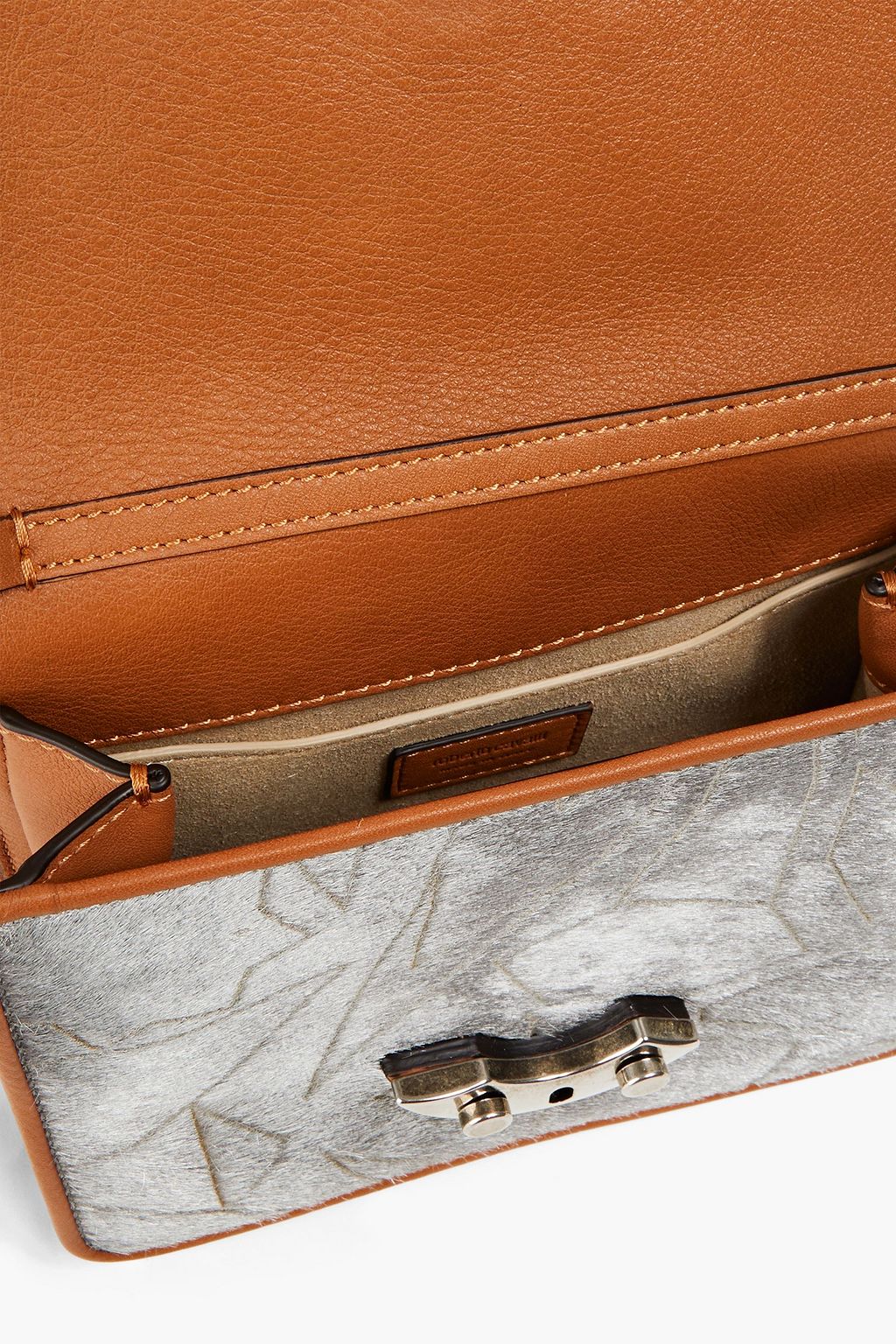 ROBERTO CAVALLI Gürteltasche aus Kalbshaar mit Ledereinsatz