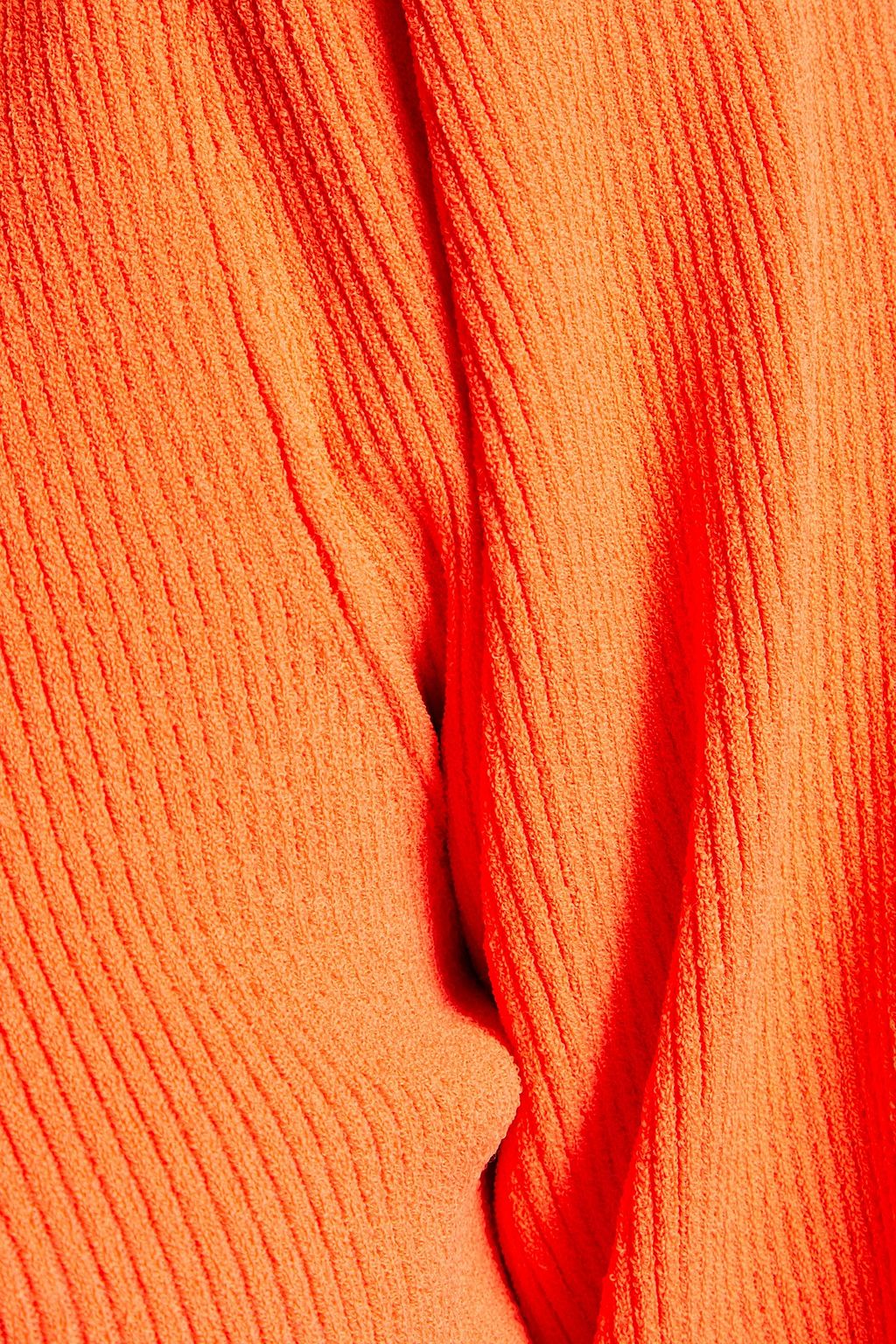 AUTUMN CASHMERE Ribbed bouclé-knit turtleneck sweater