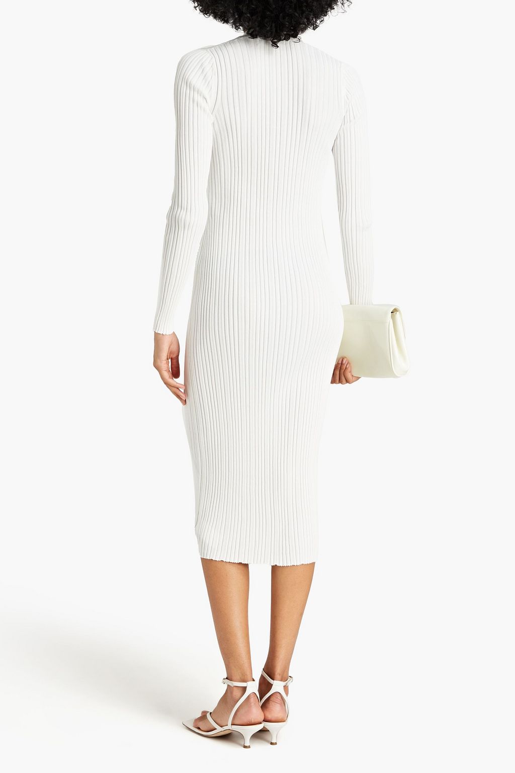 DION LEE Ribbed-knit midi dress