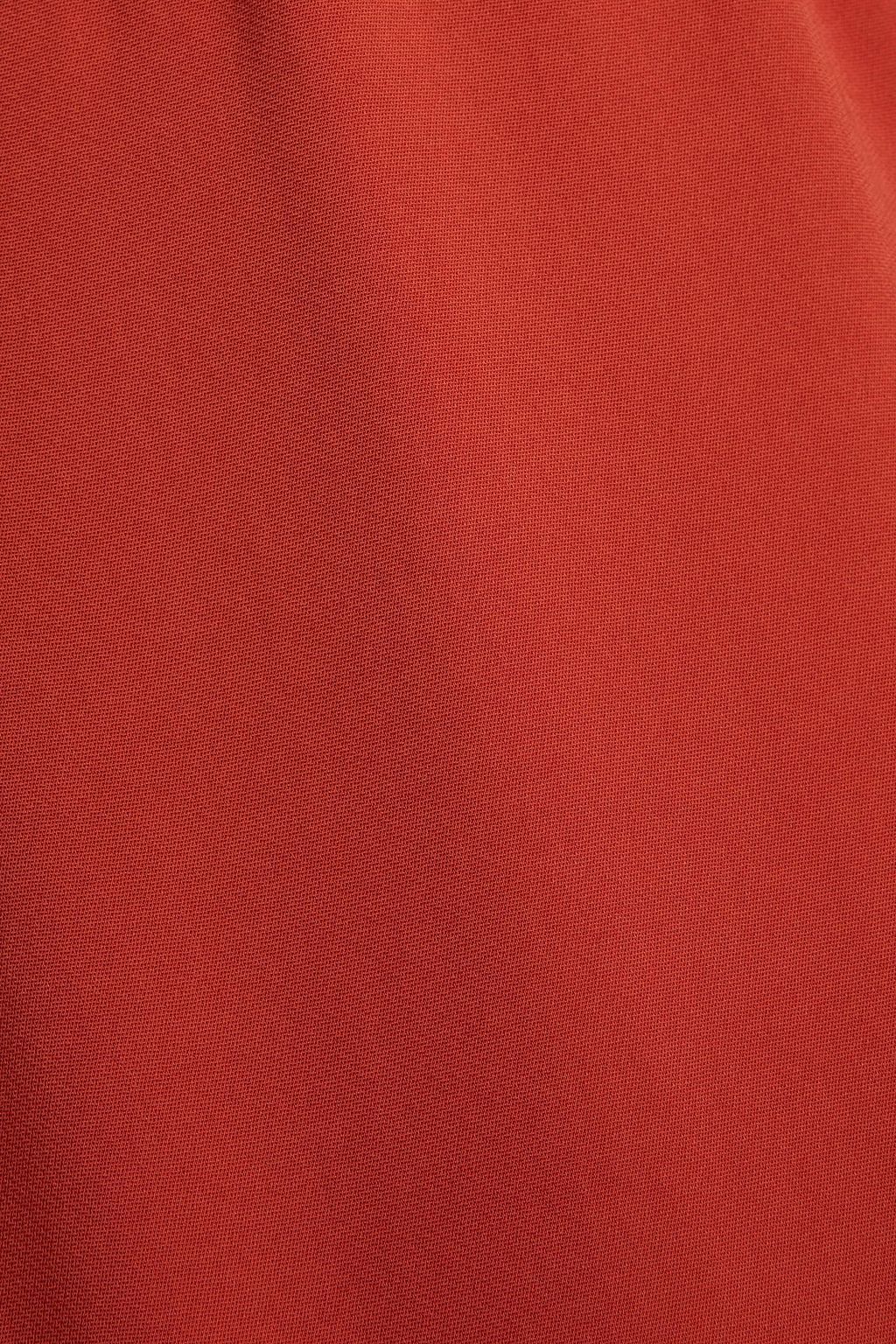 DION LEE 트위스트 디테일 컷아웃 실크 조젯 패널 크레이프 미디 드레스