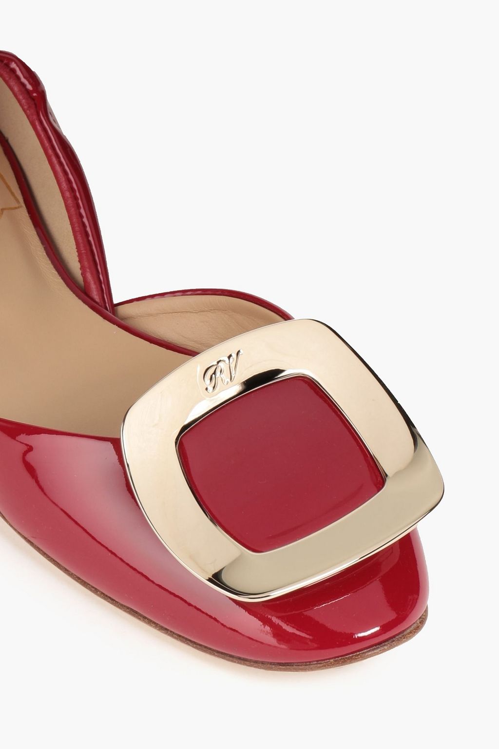 ROGER VIVIER Ballerine buckle-embellished patent-leather flats