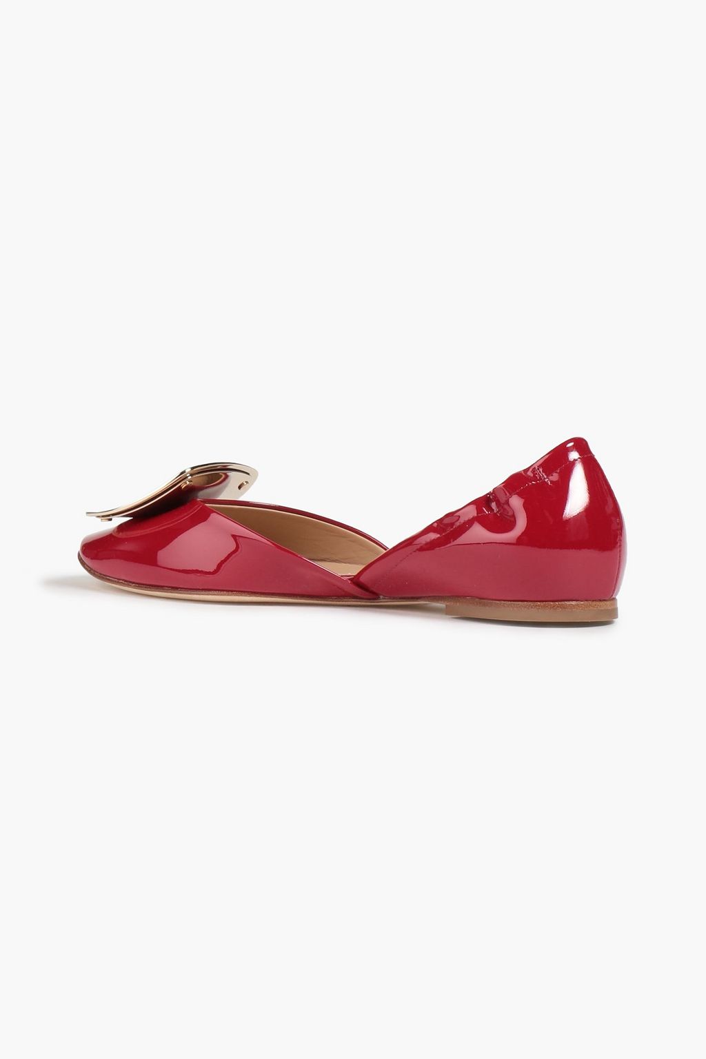 ROGER VIVIER Ballerine buckle-embellished patent-leather flats