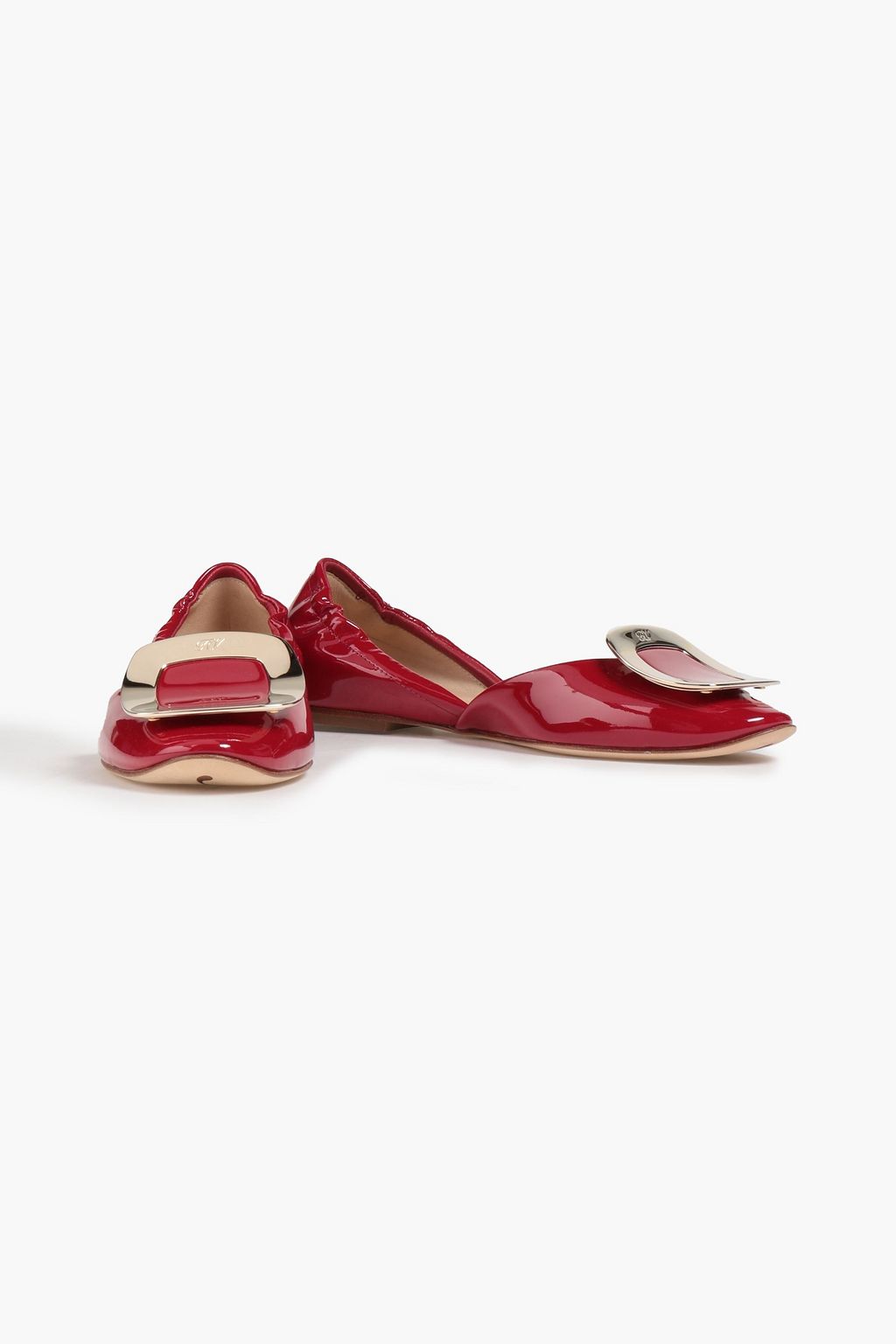 ROGER VIVIER Ballerine buckle-embellished patent-leather flats