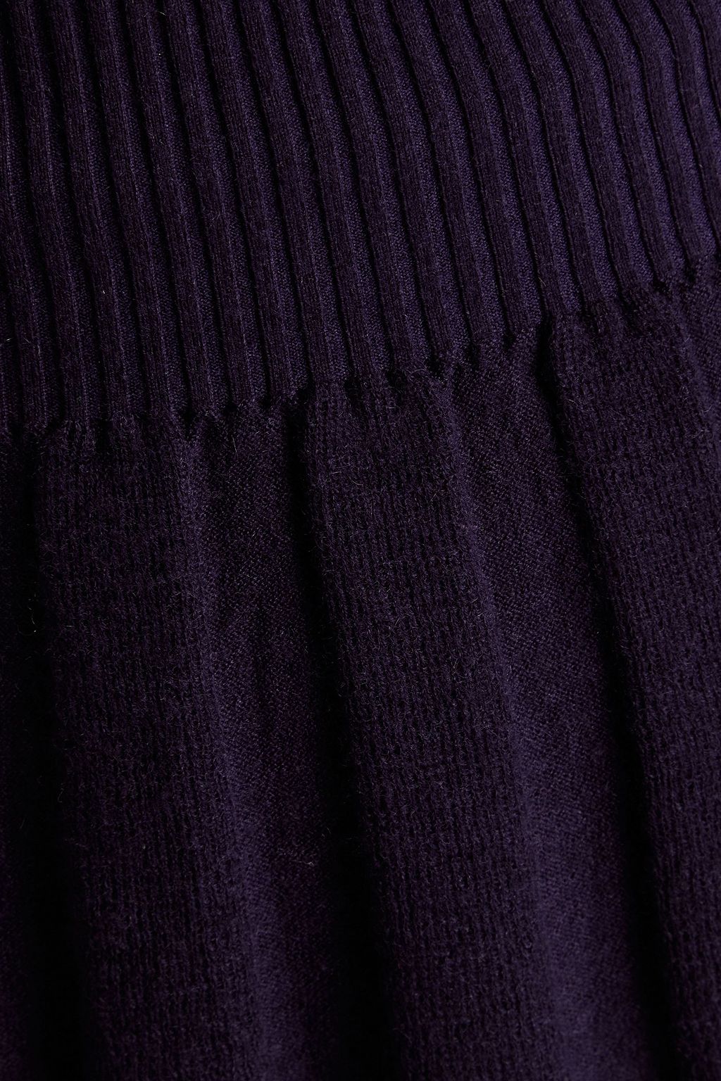 AUTUMN CASHMERE Ribbed cashmere peplum turtleneck sweater