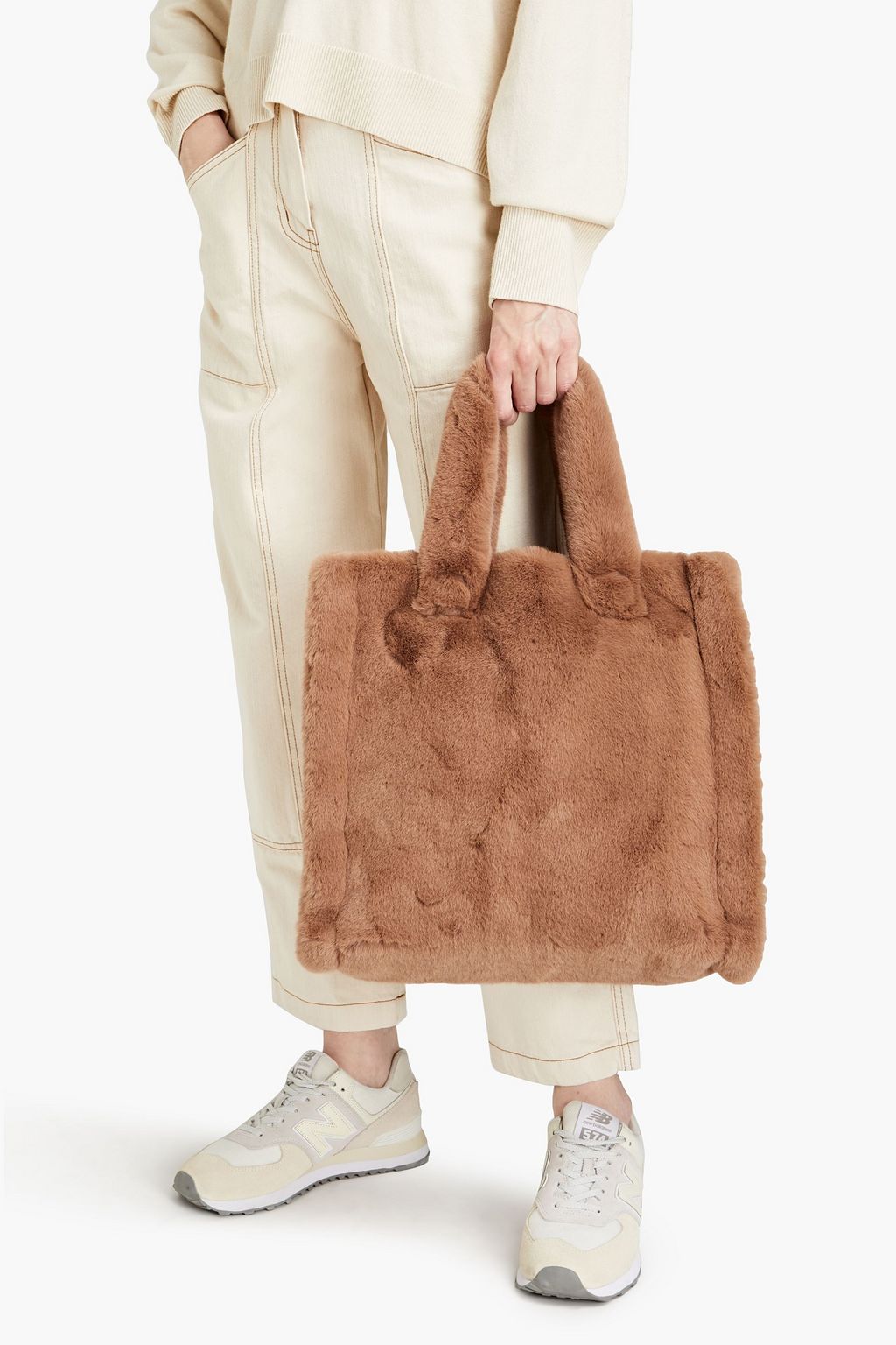 STAND STUDIO Lolita faux fur tote