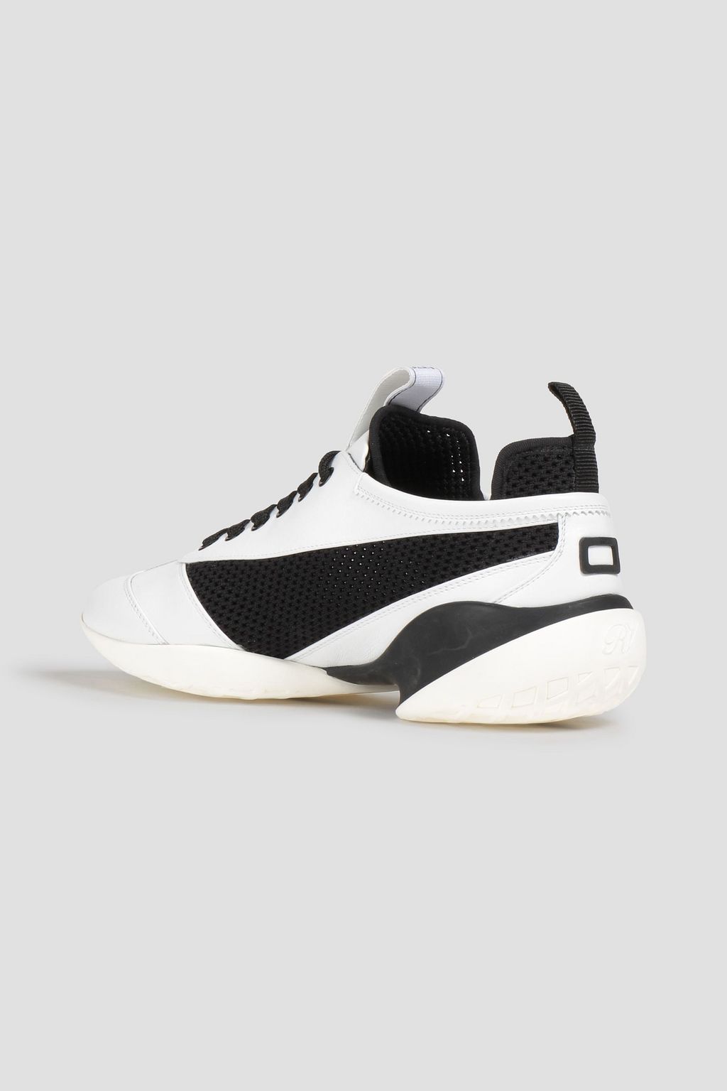 ROGER VIVIER Viv Match embossed leather and mesh sneakers