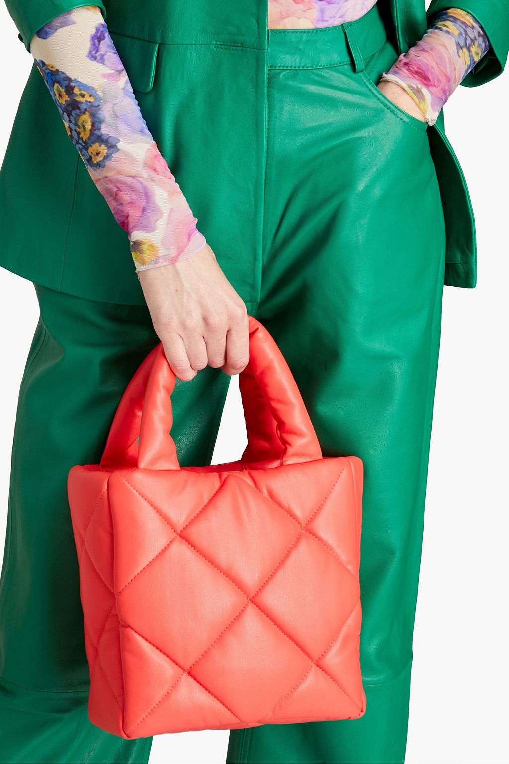 STAND STUDIO Rosanne Diamond quilted faux leather tote