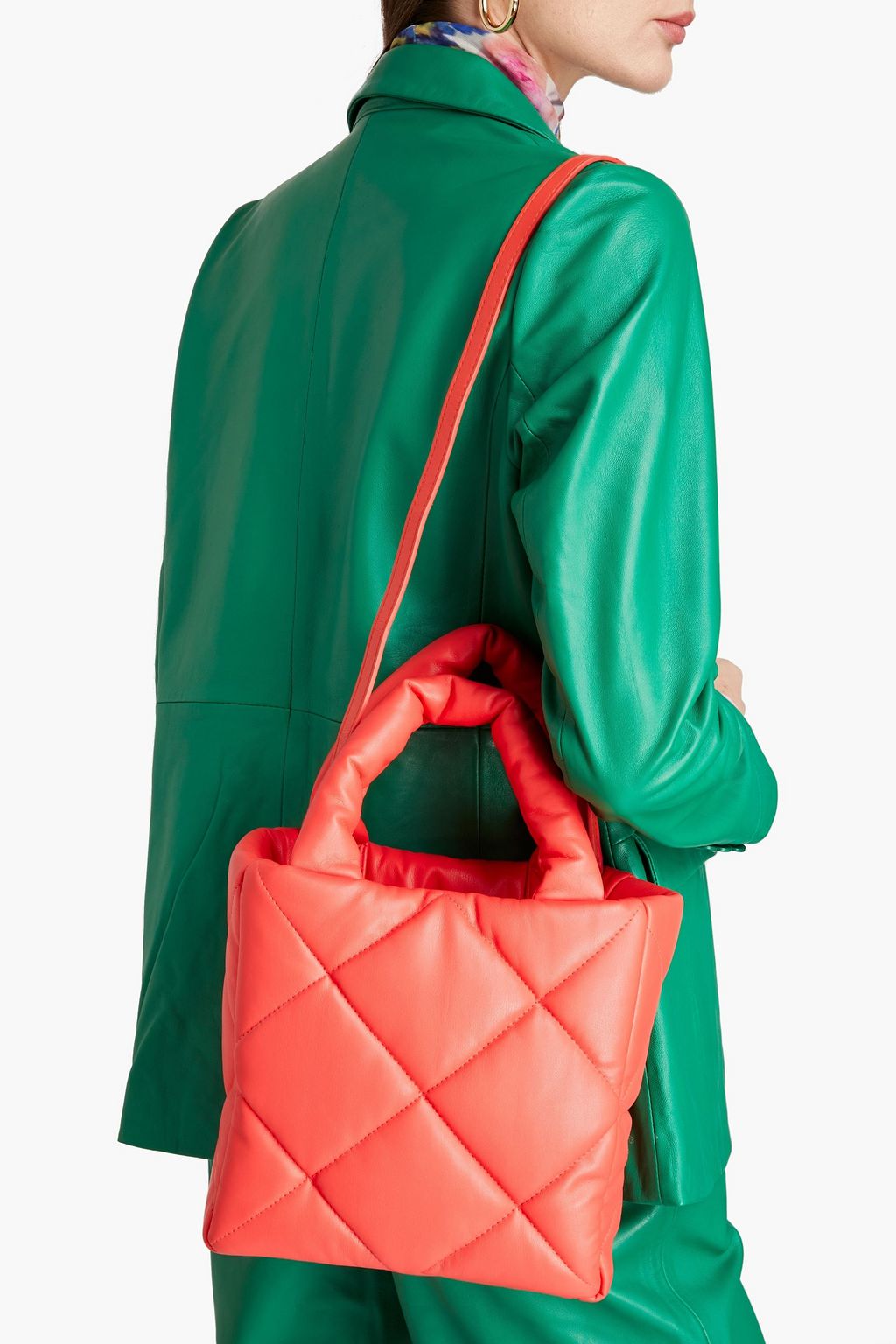 STAND STUDIO Rosanne Diamond quilted faux leather tote