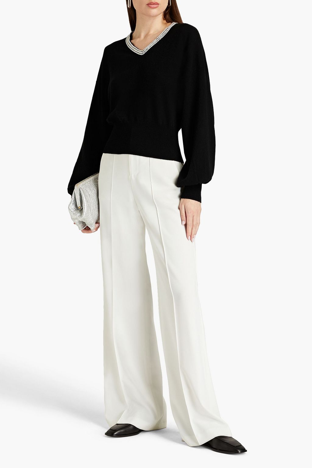 AUTUMN CASHMERE Embellished cashmere sweater