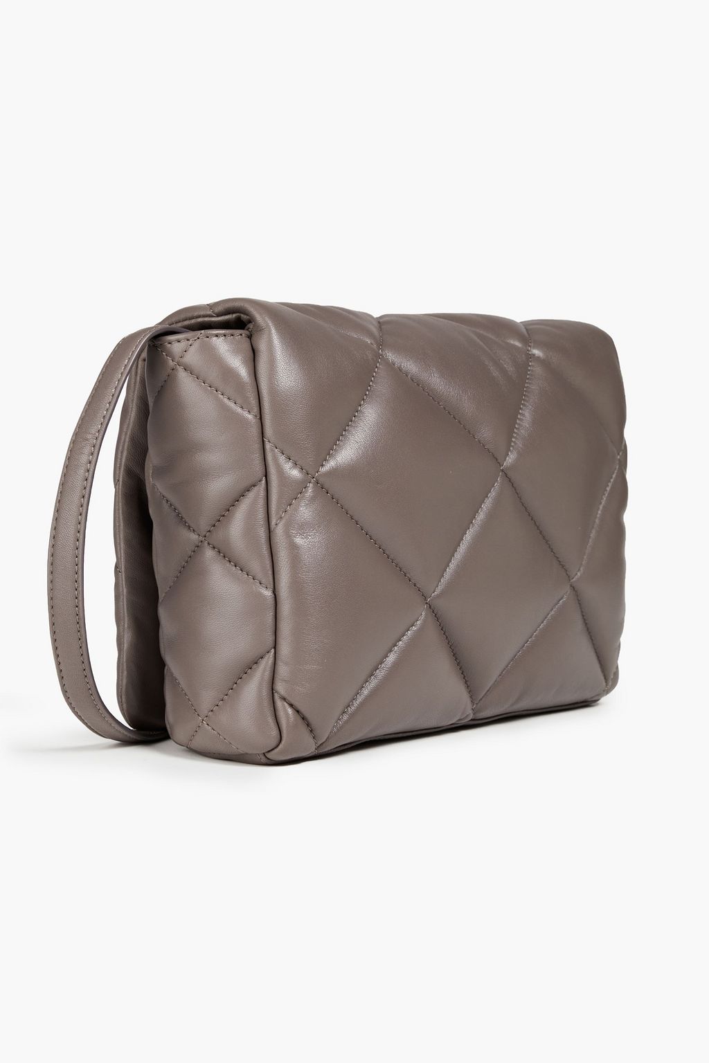 Taupe Brynn quilted leather shoulder bag STAND STUDIO THE