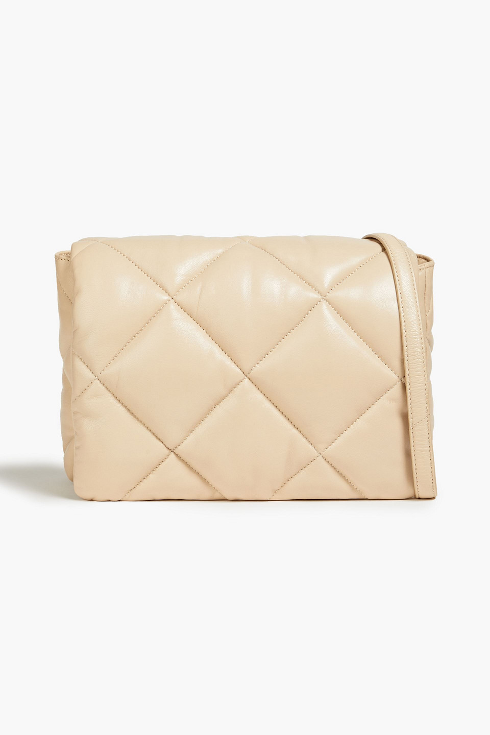 Stand Studio Brynnie Quilted Leather Shoulder Bag In Cream