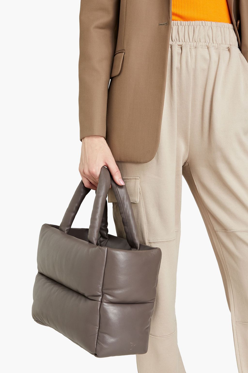 STAND STUDIO Daffy padded quilted leather tote